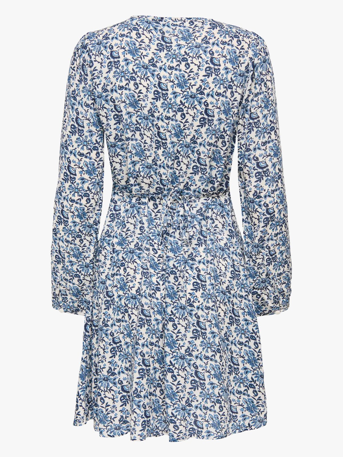 Only Levida Long Sleeve Short Dress Coronet Blue Jadie Flower