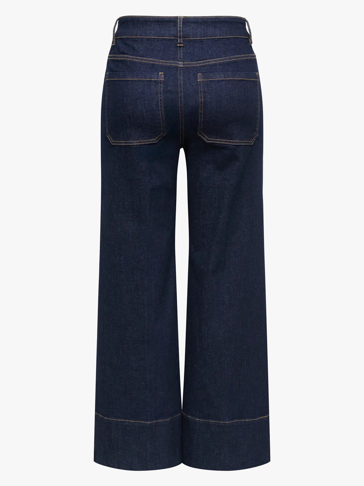 Only Madison High Waist Cropped Wide Denim Dark Blue Denim