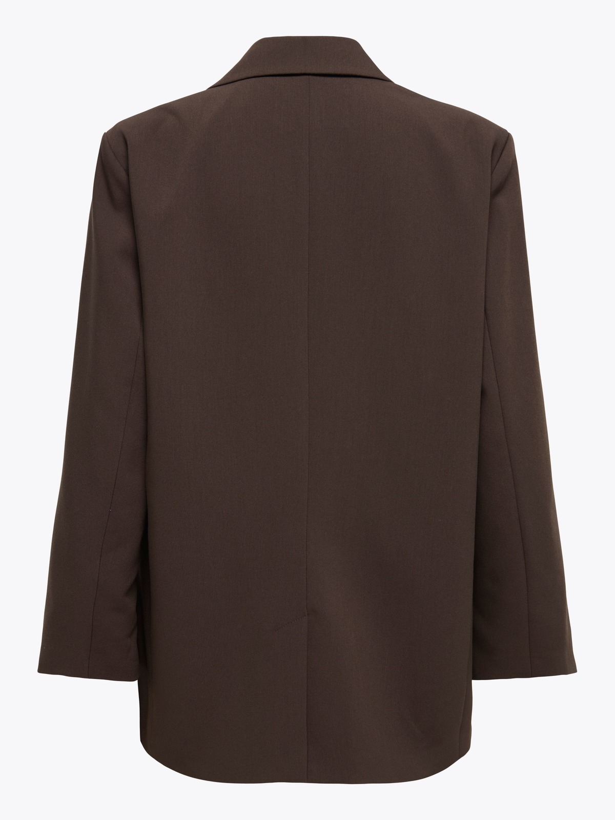 Only Linda Raven Long Sleeve BF Blazer ONLY oversized blazer i sjokoladebrunt med enkelt slag, klaffelommer og markert skulderparti. Tidløs modell – kommer raskt hjem til deg fra Get Inspired.