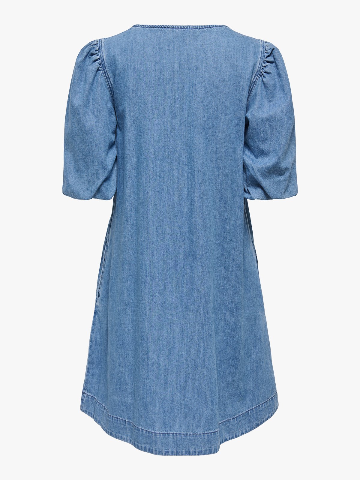 Only Tiana Short Sleeve Puff Denim Dress Medium Blue Denim