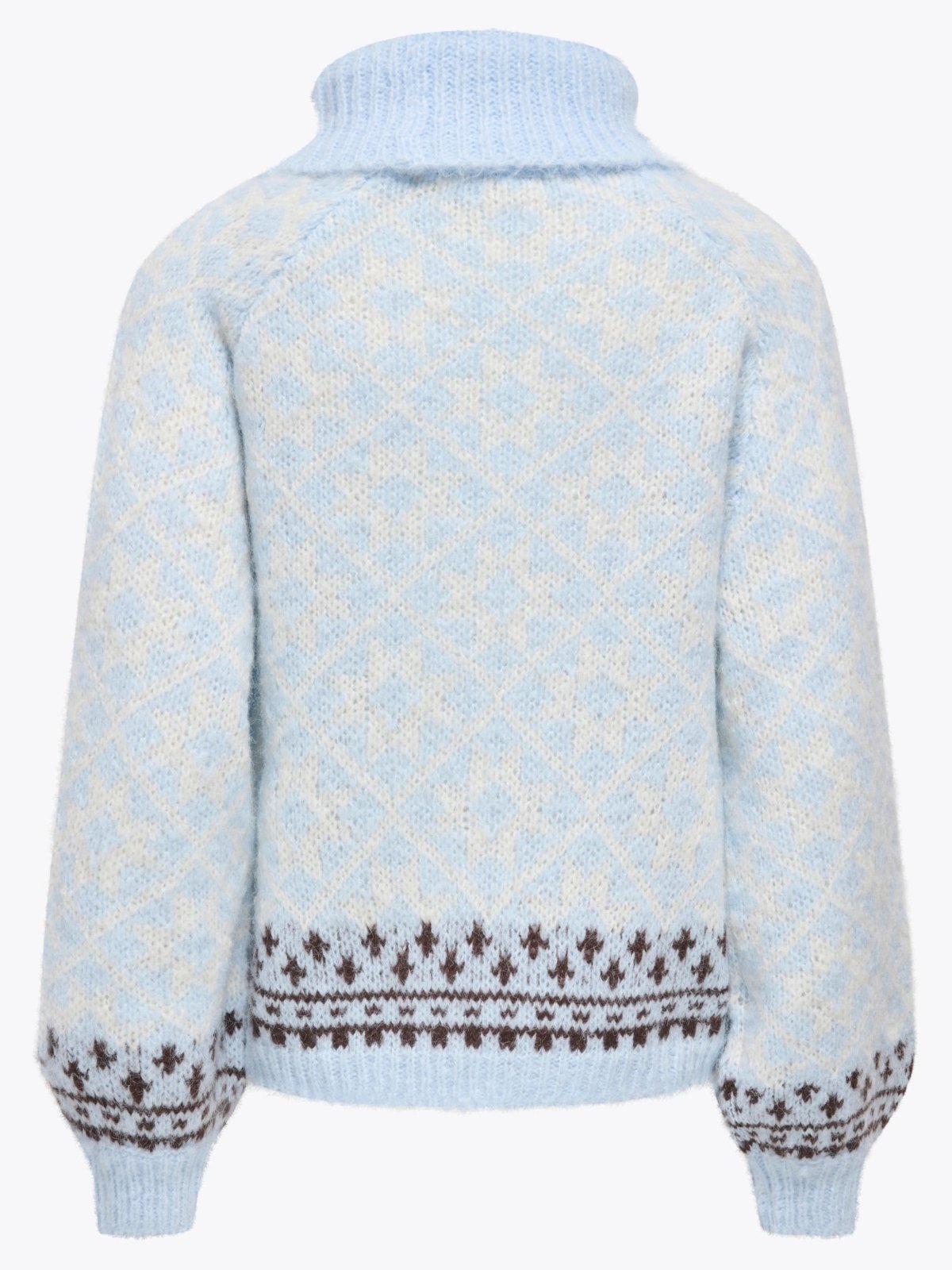 Only Caro Long Sleeve Rollneck CC Knit Cashmere Blue Bitch/Coffee Bean