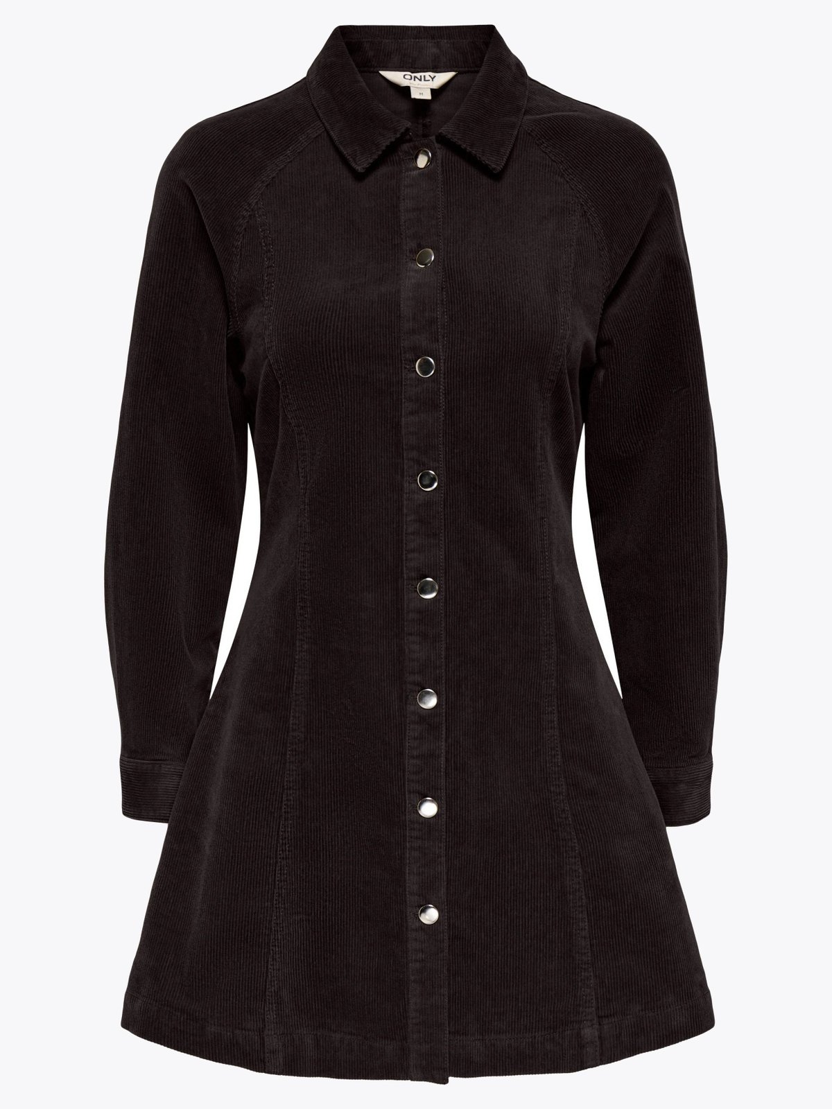 Only Zeva Long Sleeve Short Cord Dress CC Chocolate Torte