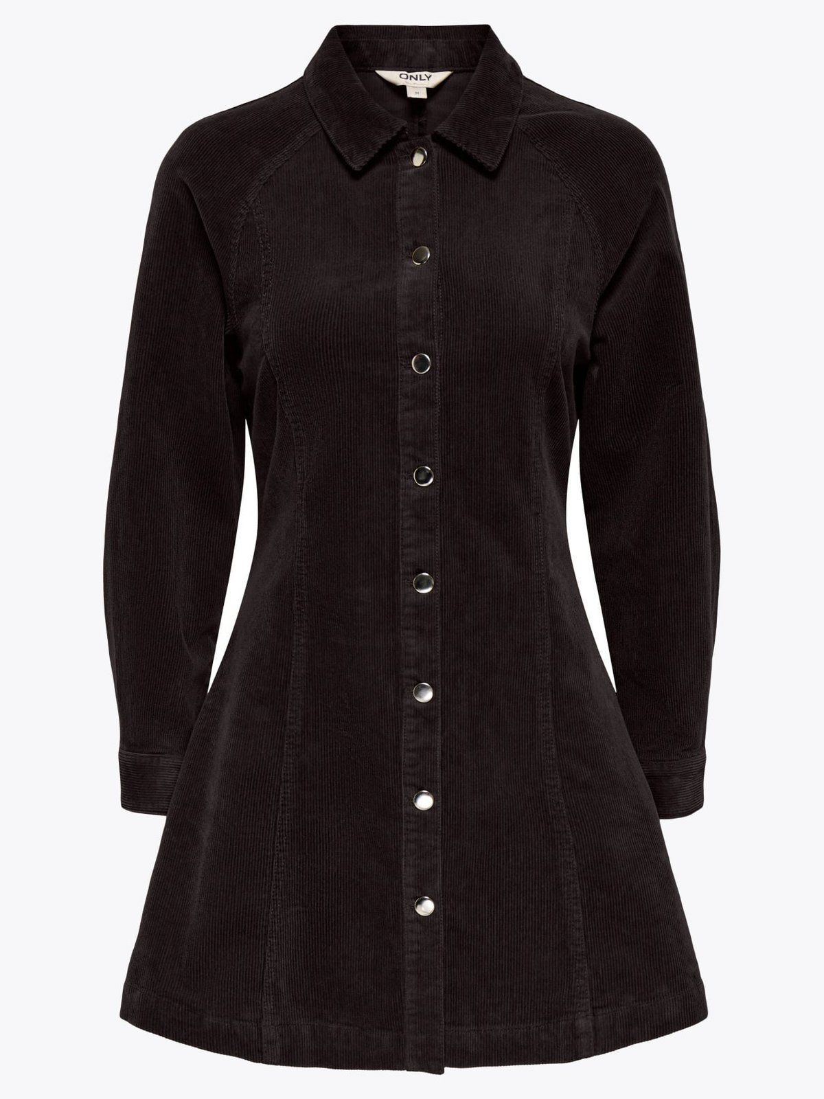 Only Zeva Long Sleeve Short Cord Dress CC Chocolate Torte