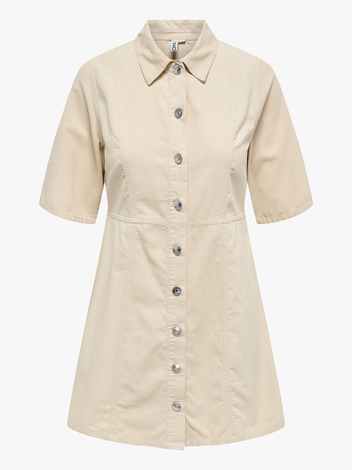 Only Aime 2/4 Short Cord Button Dress Oatmel