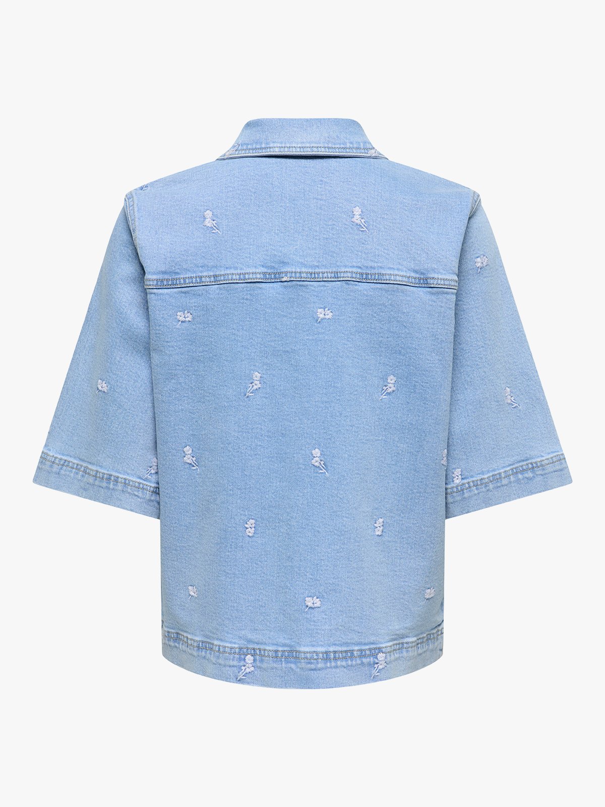 Only Bella Short Sleeve Shirt Denim Light Blue Denim