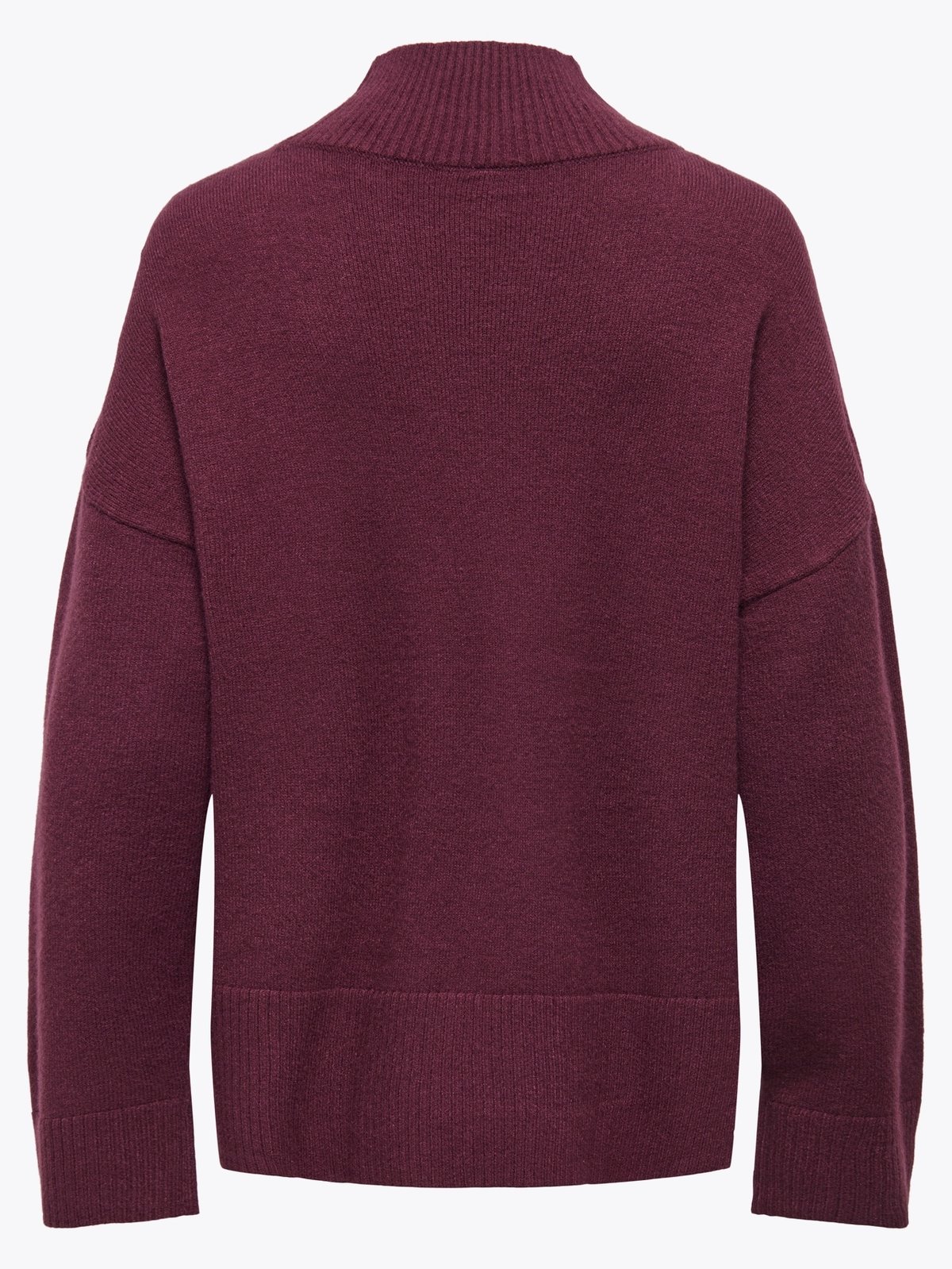 Only Mary Long Sleeve High Neck Slit Knit Fig