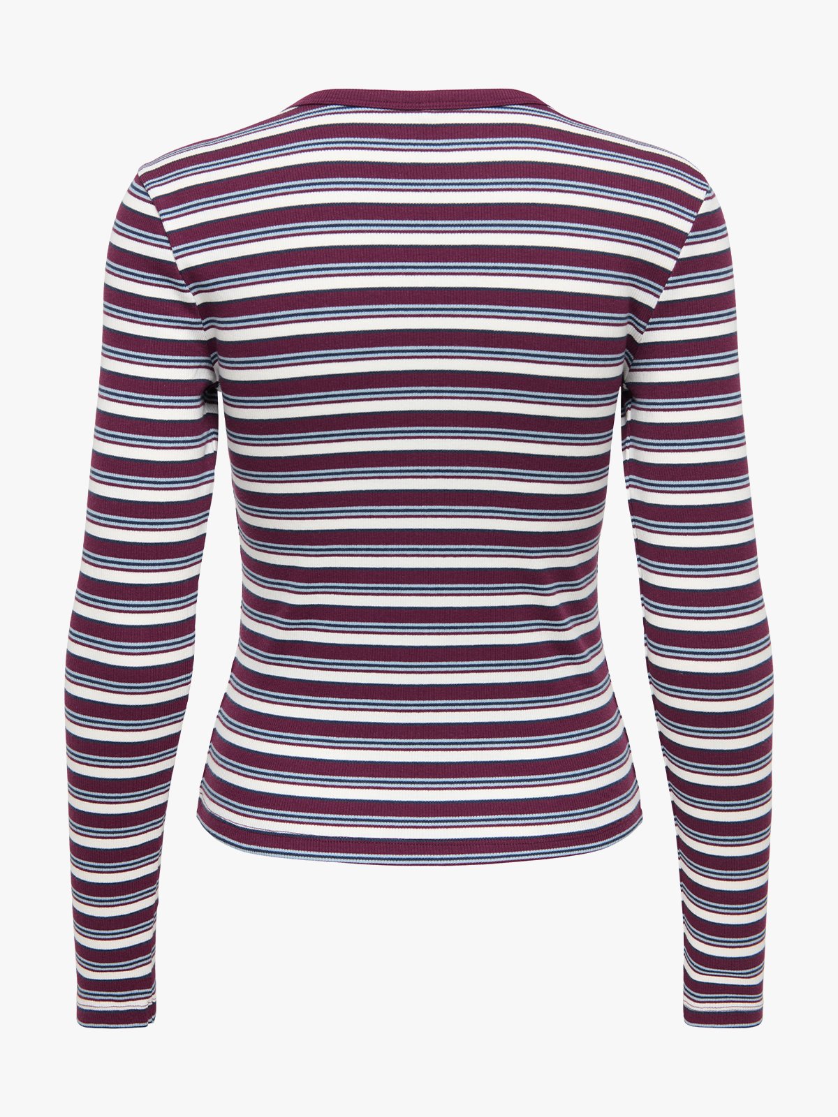 Only Val Long Sleeve O-Neck Stripe Top Fig