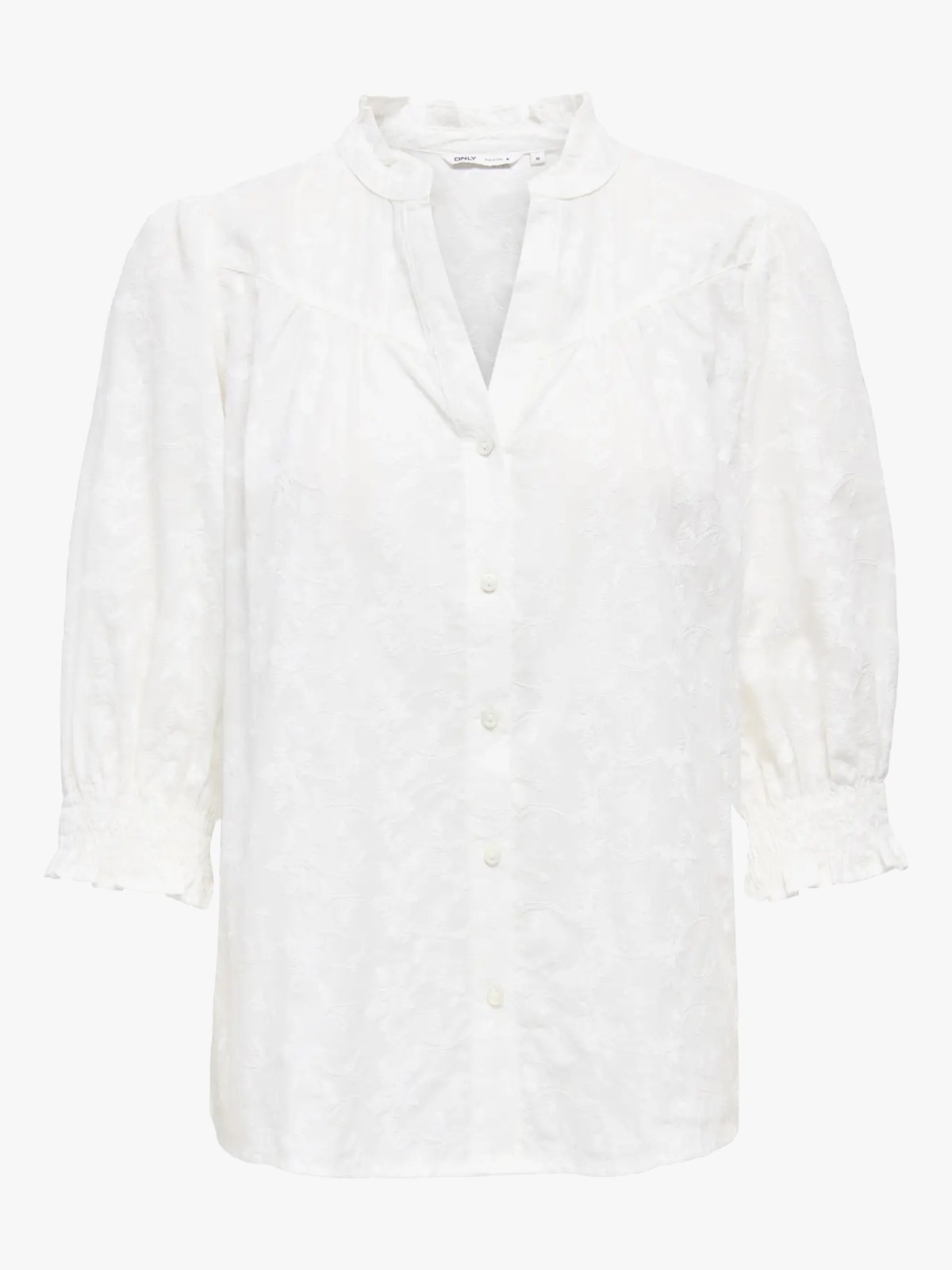 Only Raya 3/4 Embroidery Shirt White