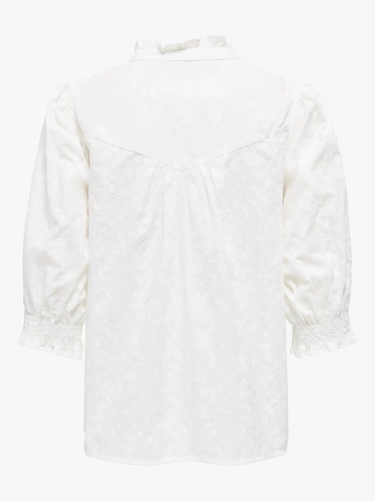 Only Raya 3/4 Embroidery Shirt White