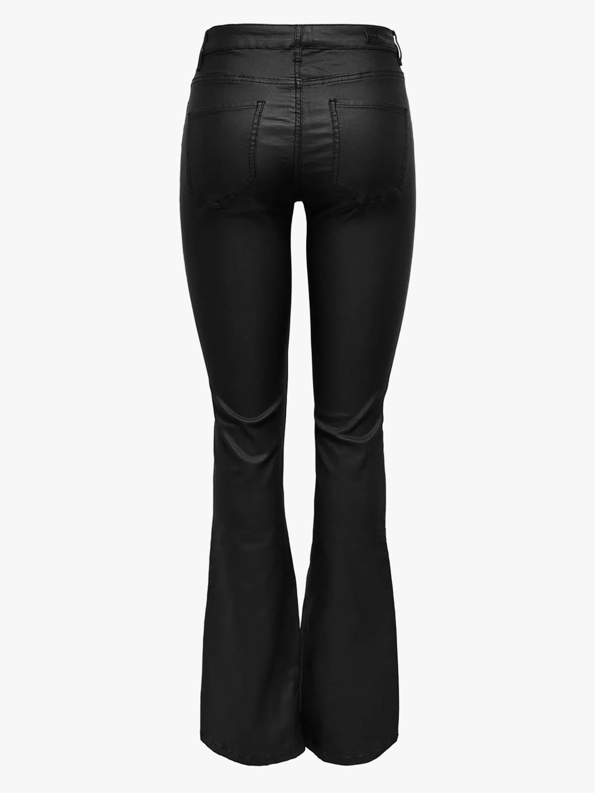 Only Blush Mid Flared Coated Pant Black