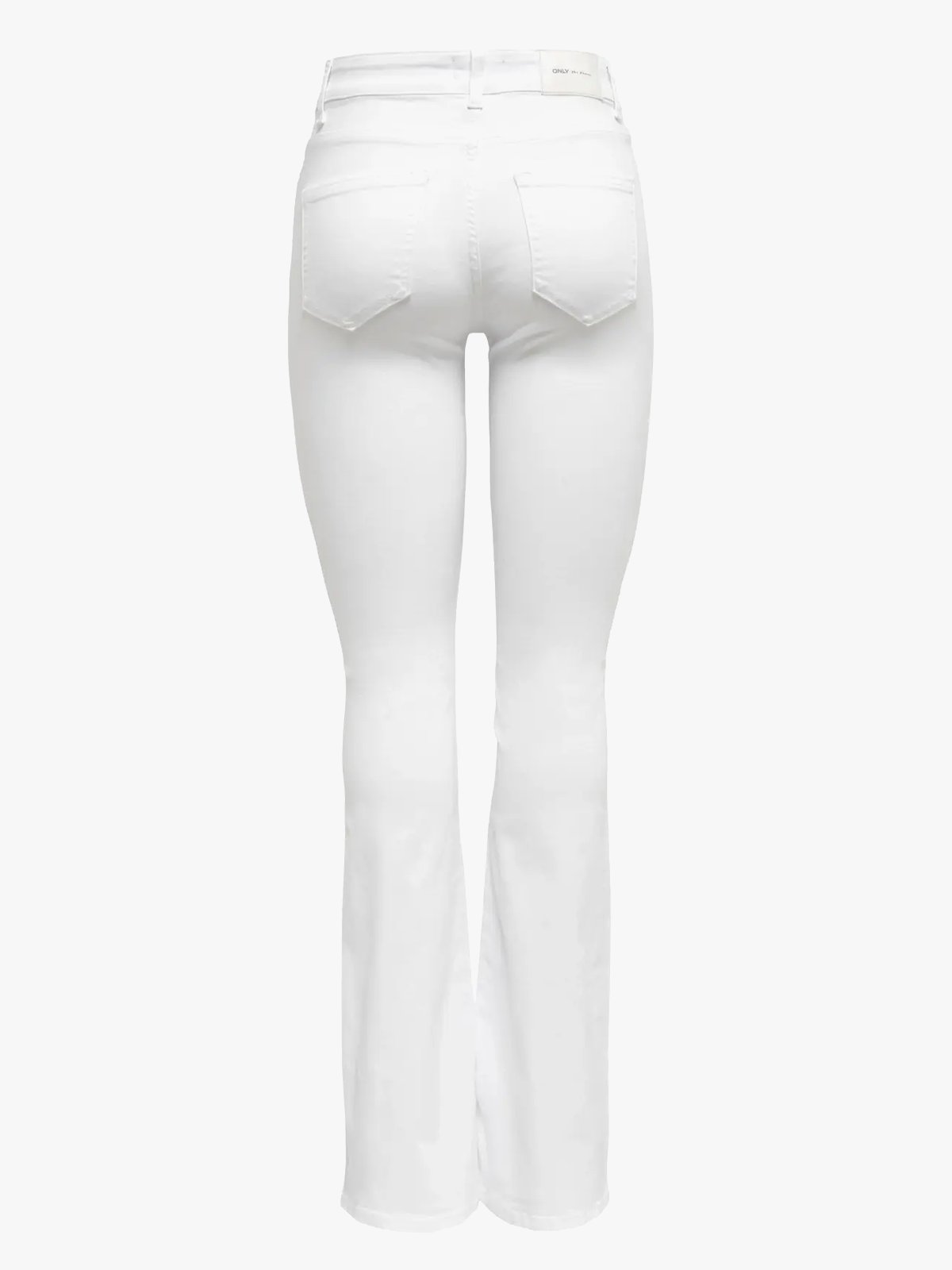 Only Blush Mid Flared Denim White