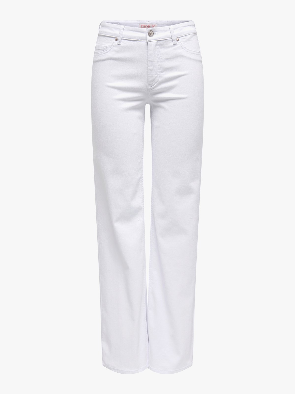 Only Blush Mid Straight Denim White