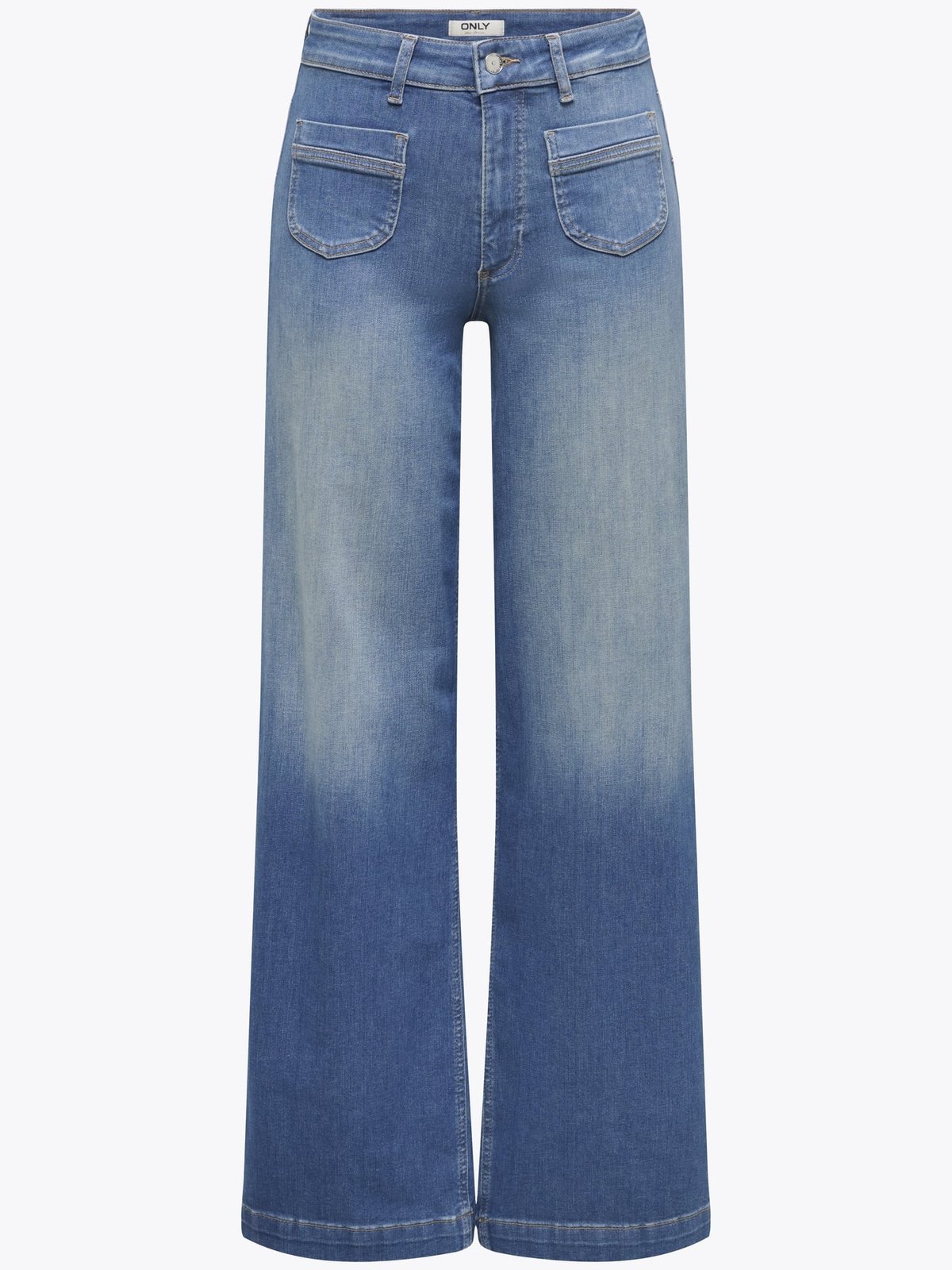 Only Madison Blush High Waist Wide Denim Medium Blue Denim