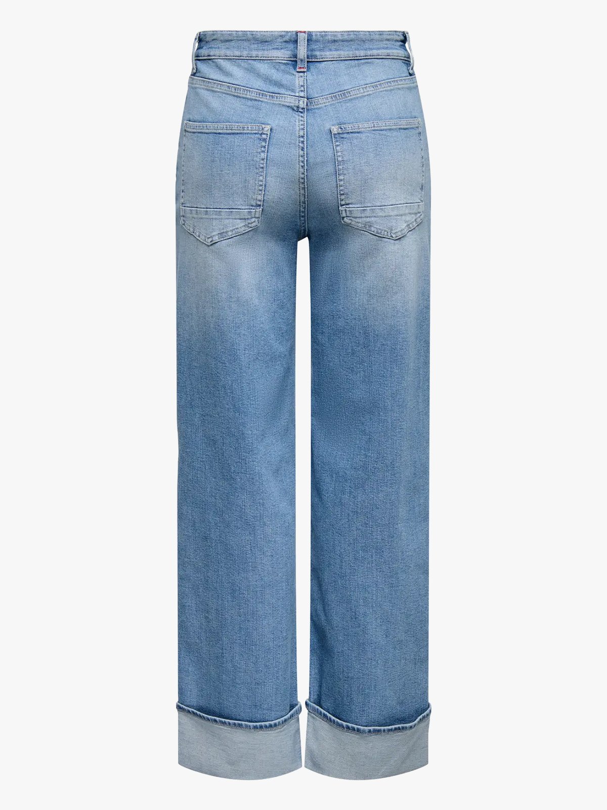 Only Mercer High Waist Fold Up Denim Light Blue Denim