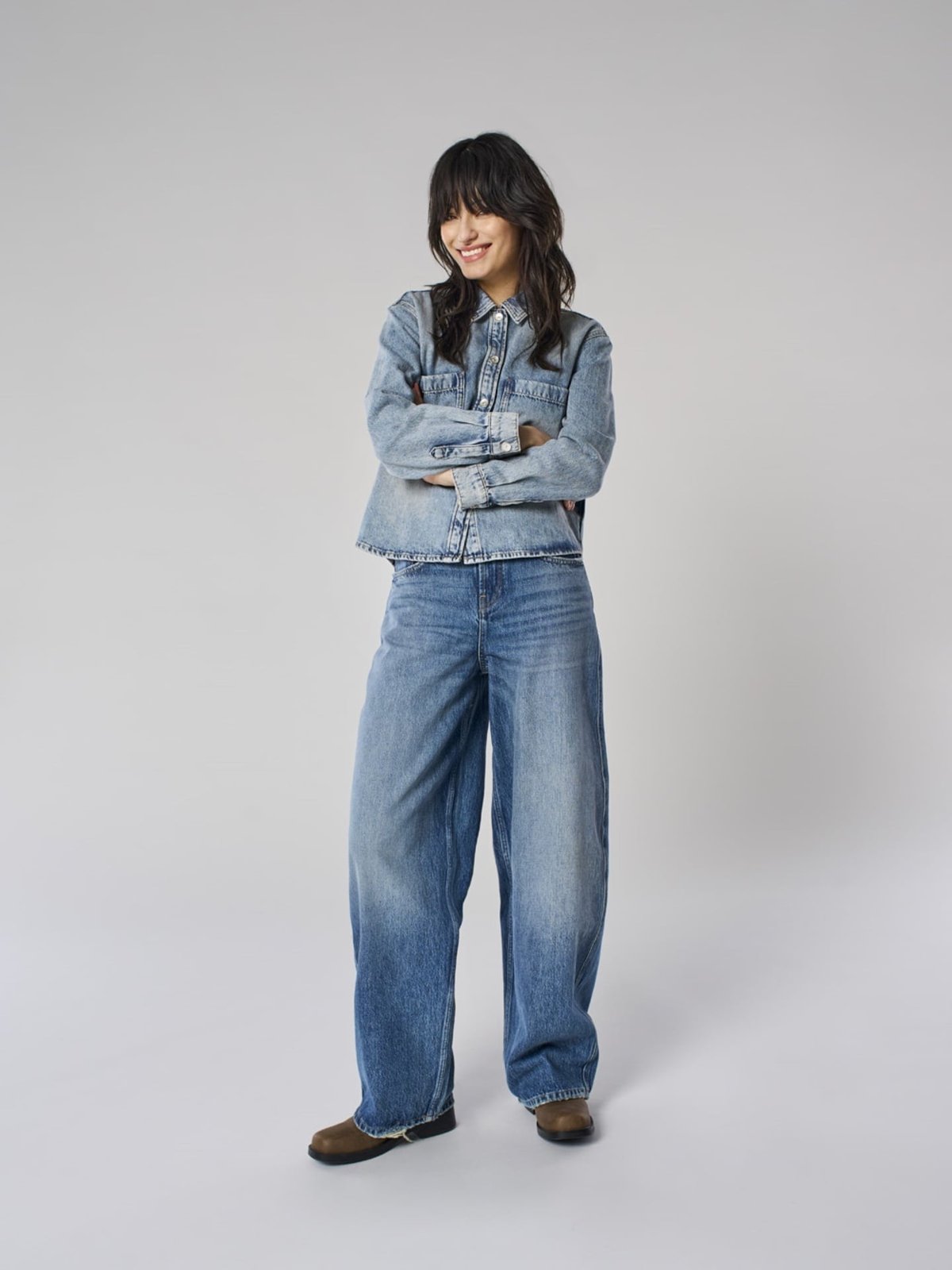 Only Taylor High Waist Barrel Denim Dark Bue Denim
