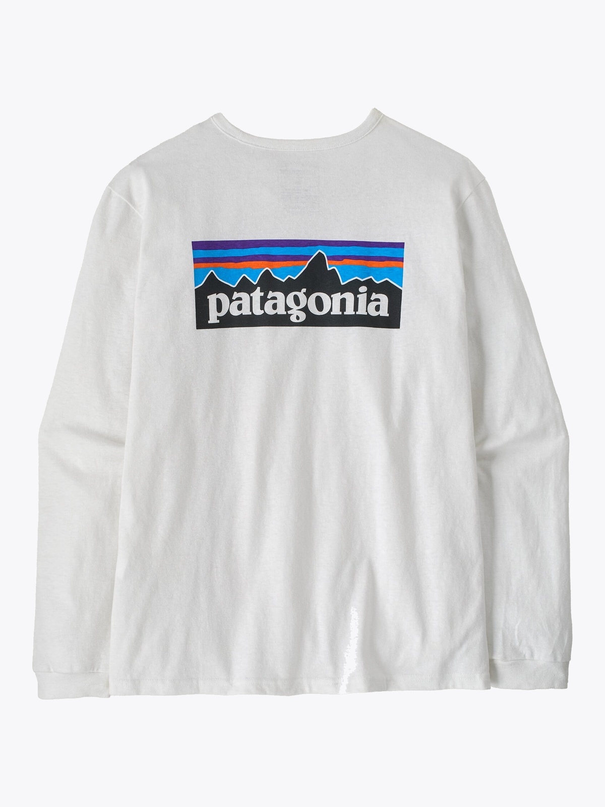 Patagonia Long Sleeve P-6 Logo Responsibili-Tee Fiber White
