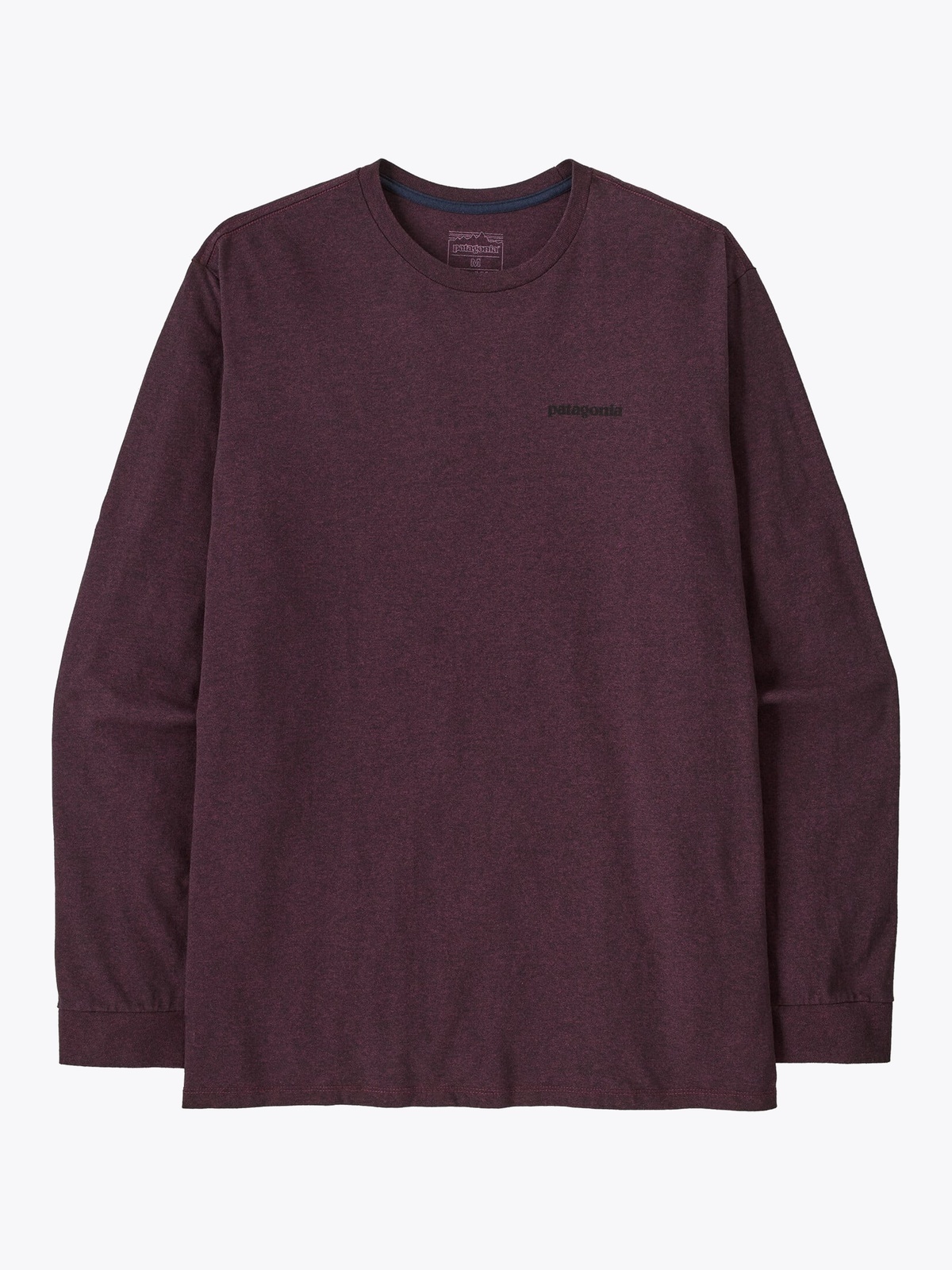 Patagonia Long Sleeve P-6 Logo Responsibili-Tee Berry Fig