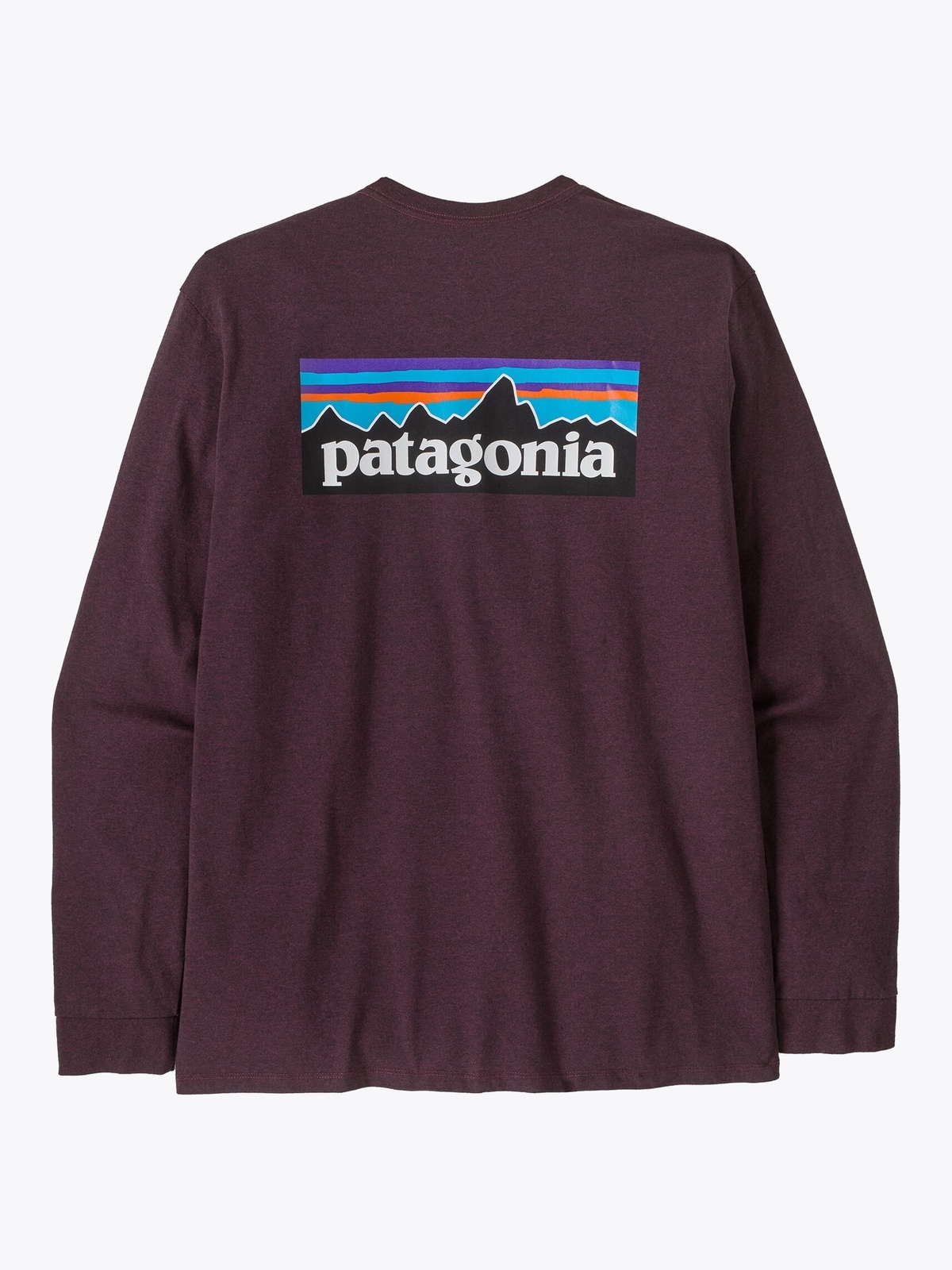 Patagonia Long Sleeve P-6 Logo Responsibili-Tee Berry Fig