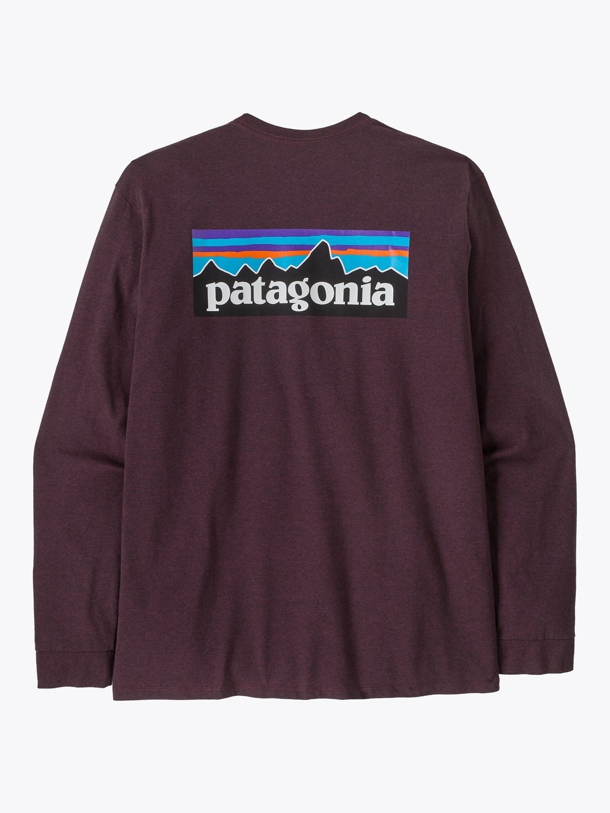Patagonia Long Sleeve P-6 Logo Responsibili-Tee Berry Fig