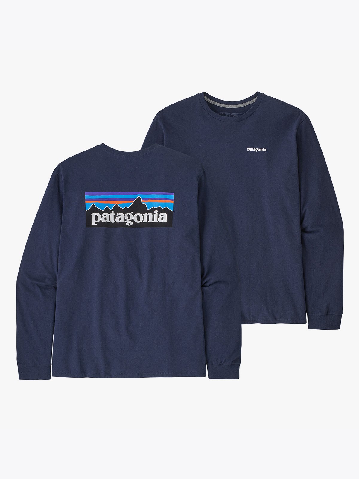 Patagonia Long Sleeve P-6 Logo Responsibili-T Classic Navy