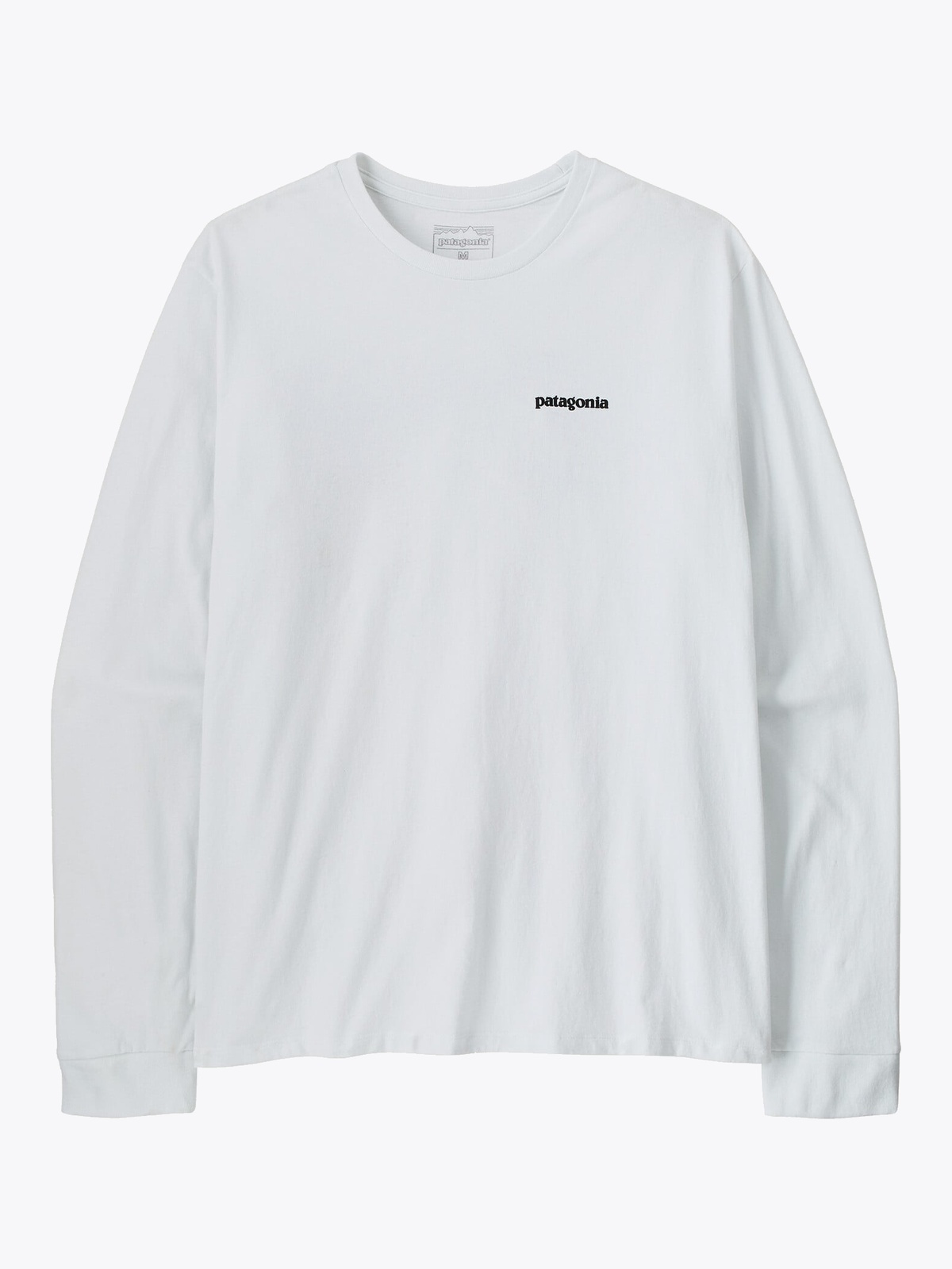 Patagonia Long Sleeve P-6 Logo Responsibili-Tee Fiber White