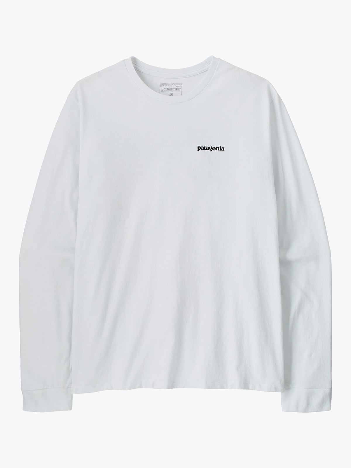 Patagonia Long Sleeve P-6 Logo Responsibili-Tee Fiber White