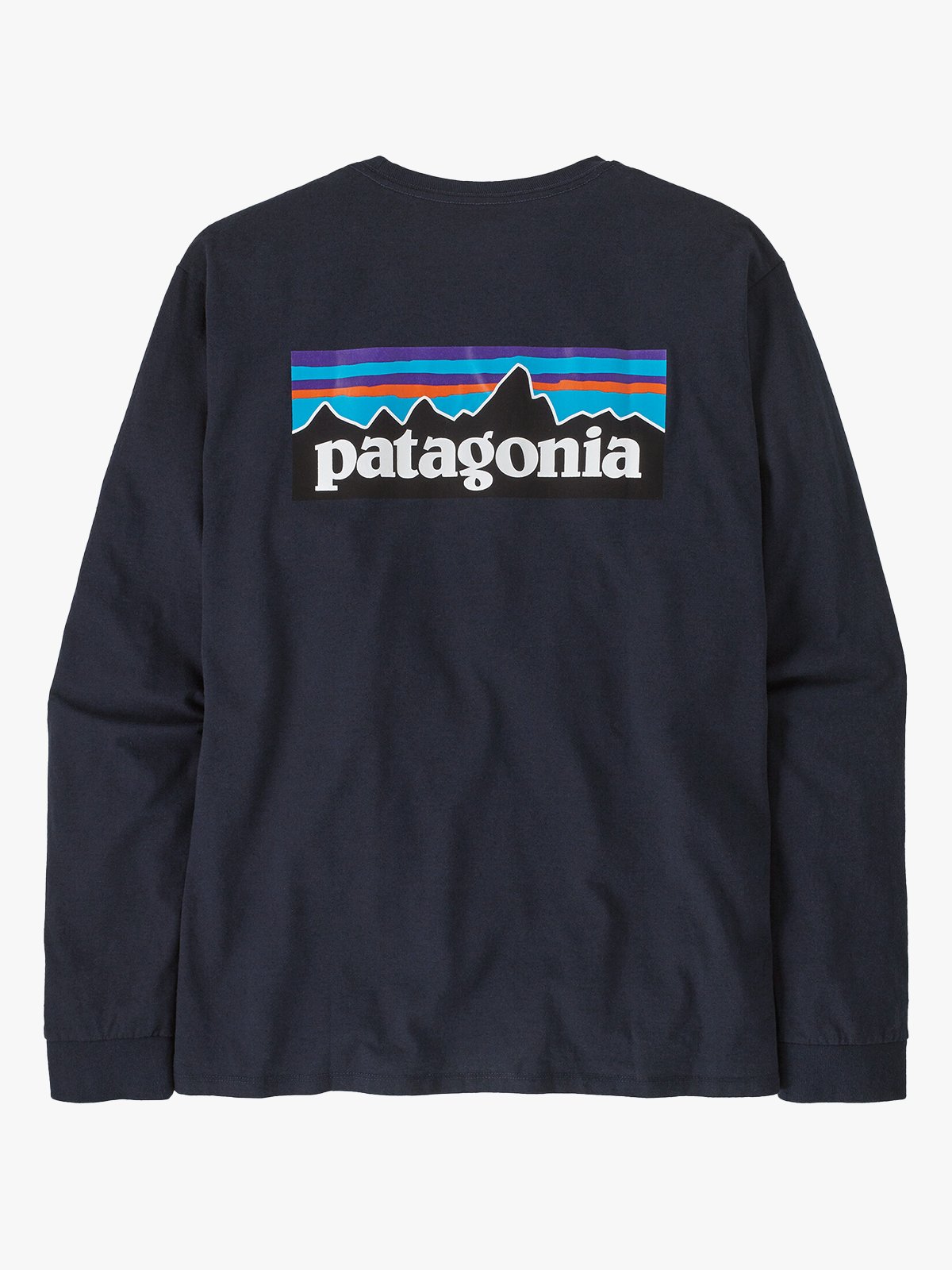 Patagonia Long Sleeve P-6 Logo Responsibili-Tee New Navy