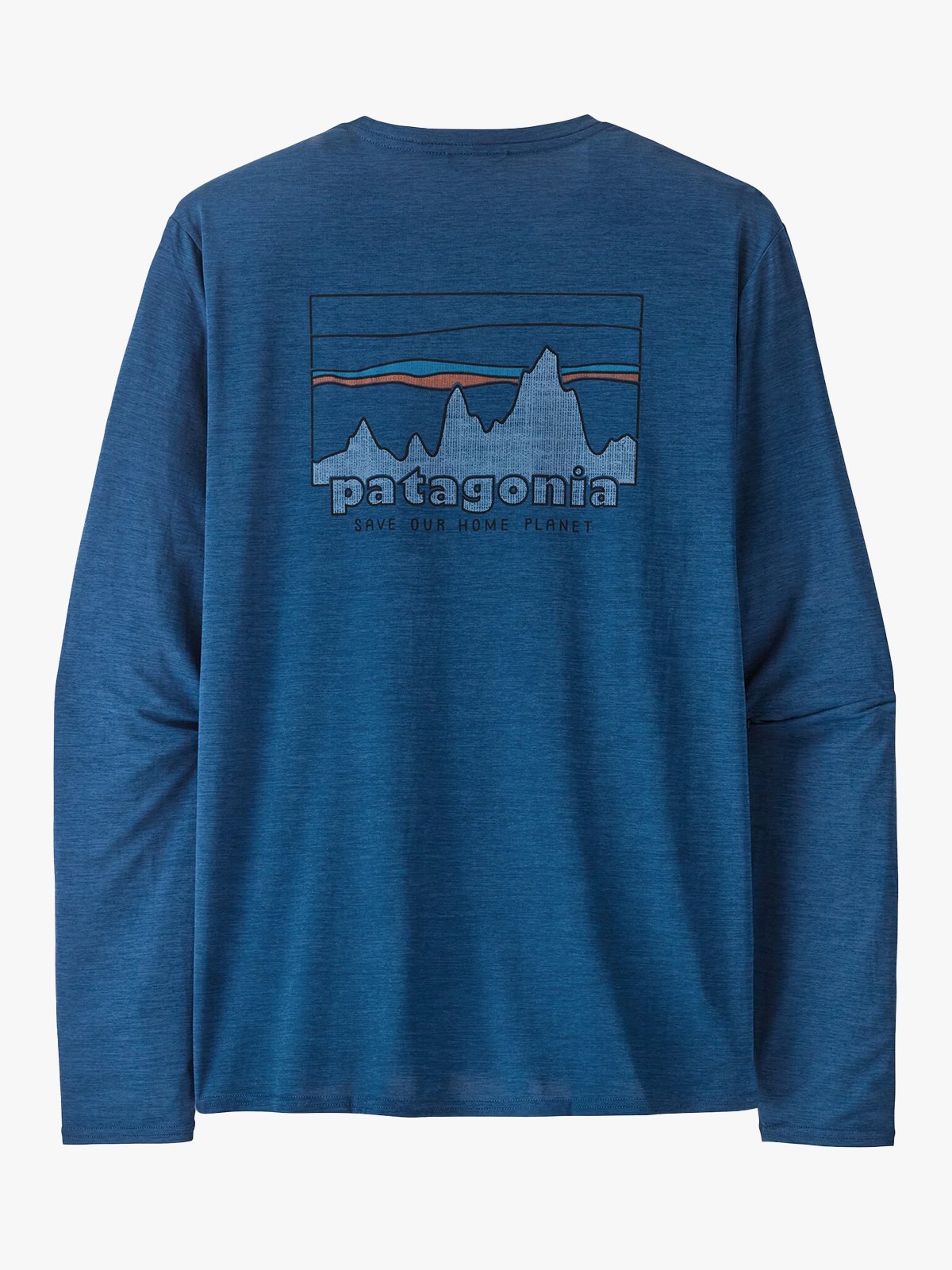 Patagonia Long Sleeve Cap Cool Daily Graphic Shirt '73 Skyline: Clement Blue X-Dye