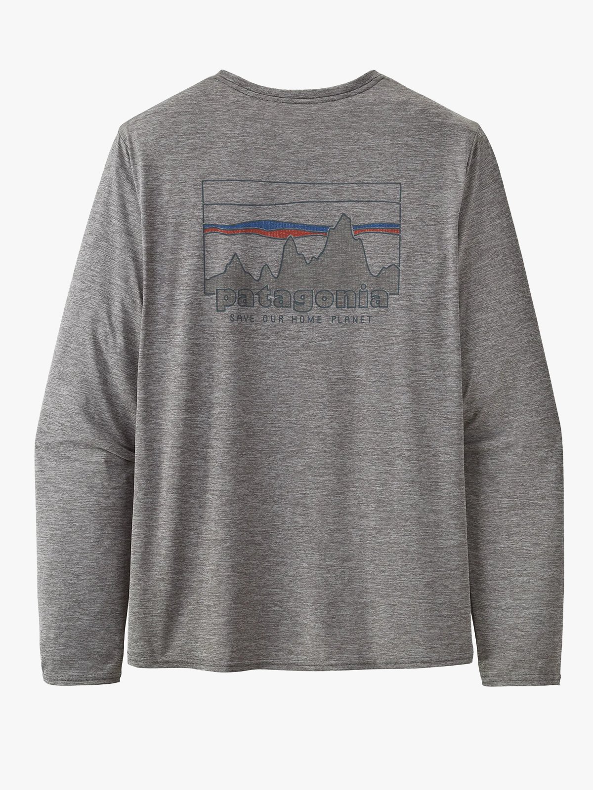 Patagonia Long Sleeve Cap Cool Daily Graphic Shirt '73 Skyline: Feather Grey