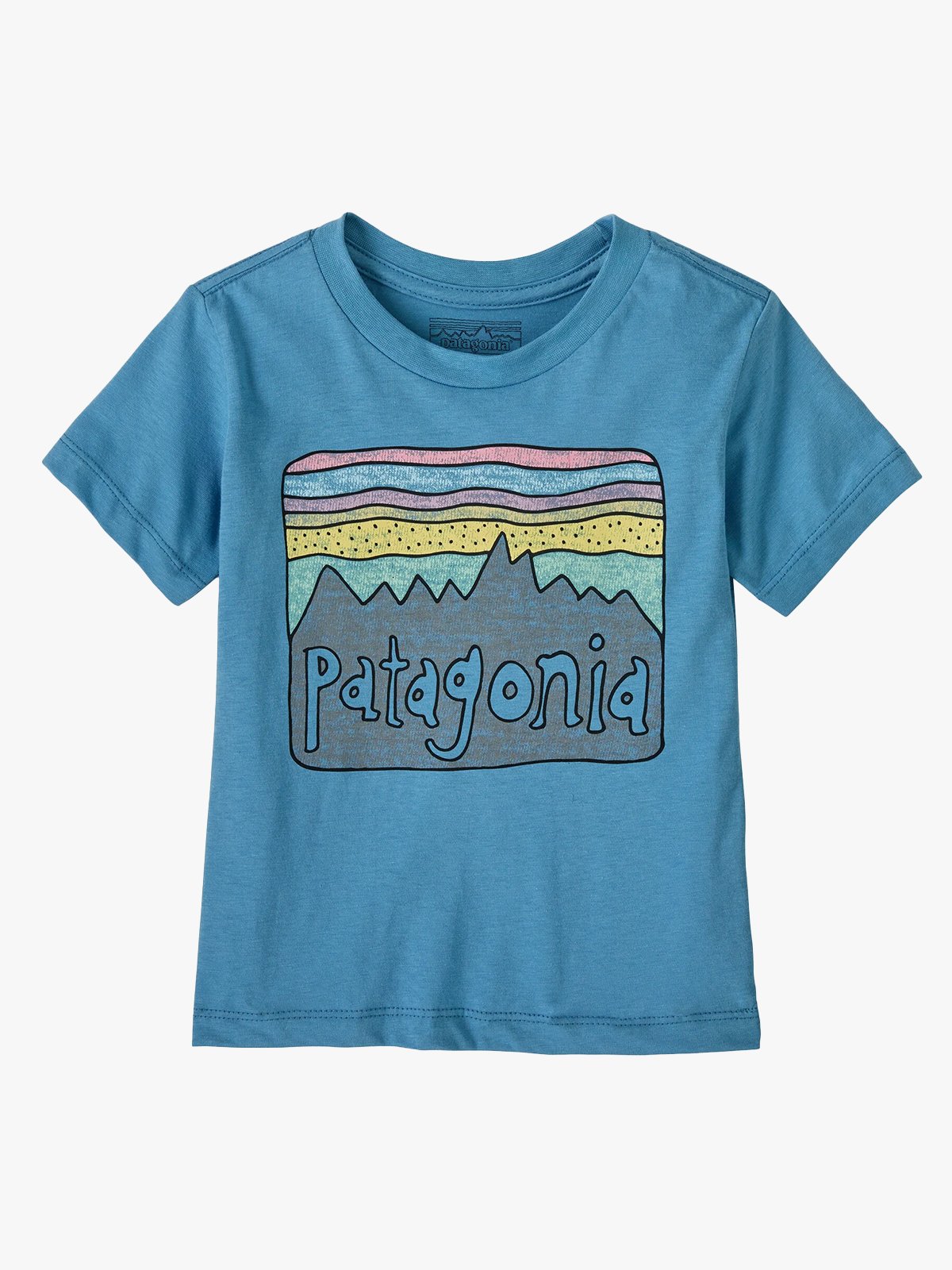 Patagonia Baby Fitz Roy Skies T-Shirt Shore Blue