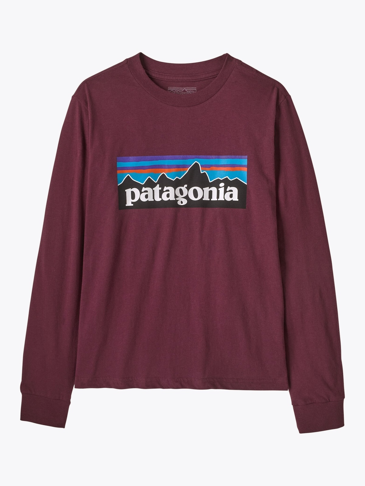 Patagonia Long Sleeve P-6 Logo T-Shirt Berry Fig