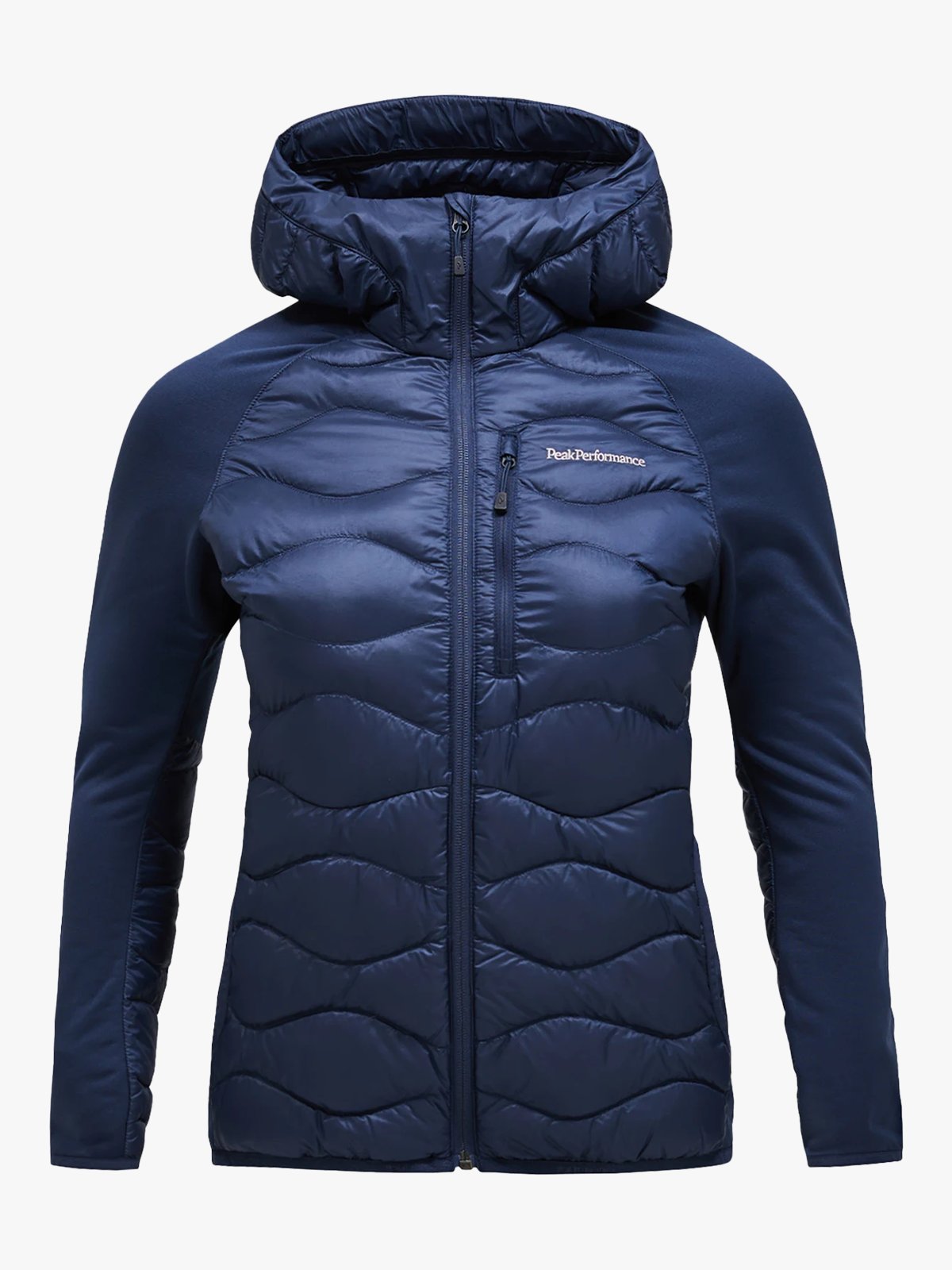 Peak Performance Helium Down Hybrid Hood Women BLUE SHADOW