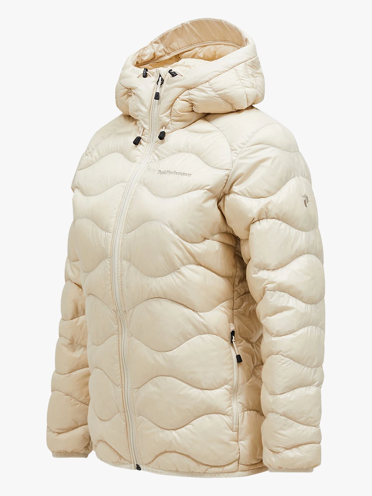 Peak Performance Helium Down Hood Jacket Women Sand Fog