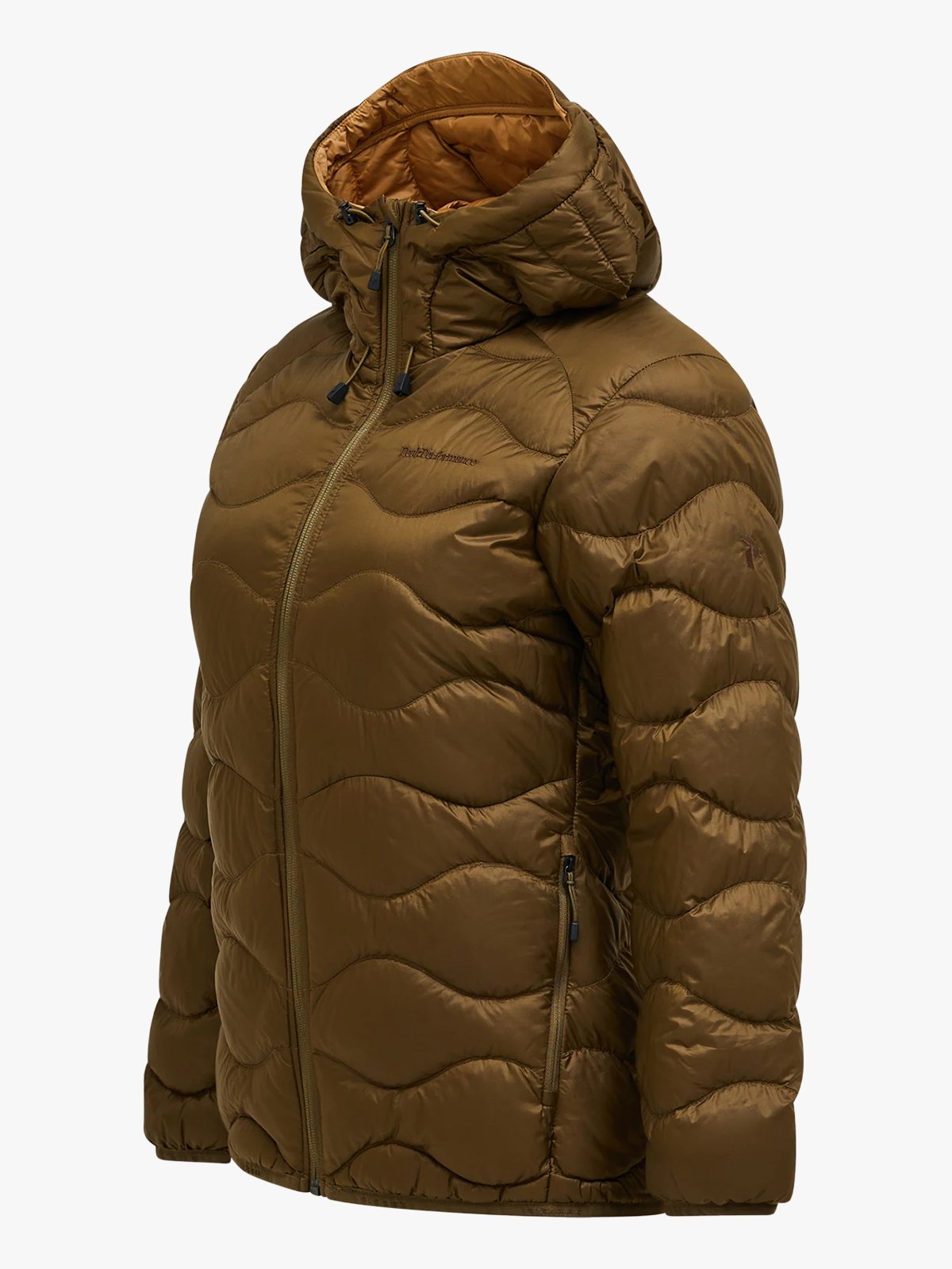 Peak Performance Helium Down Hood Jacket Women Meadow Moss / Sierra Sand