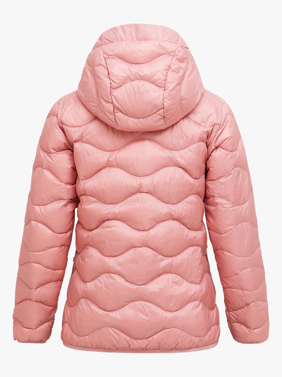 Peak Performance Helium Down Hood Jacket Women Warm Blush / Red Pompeian