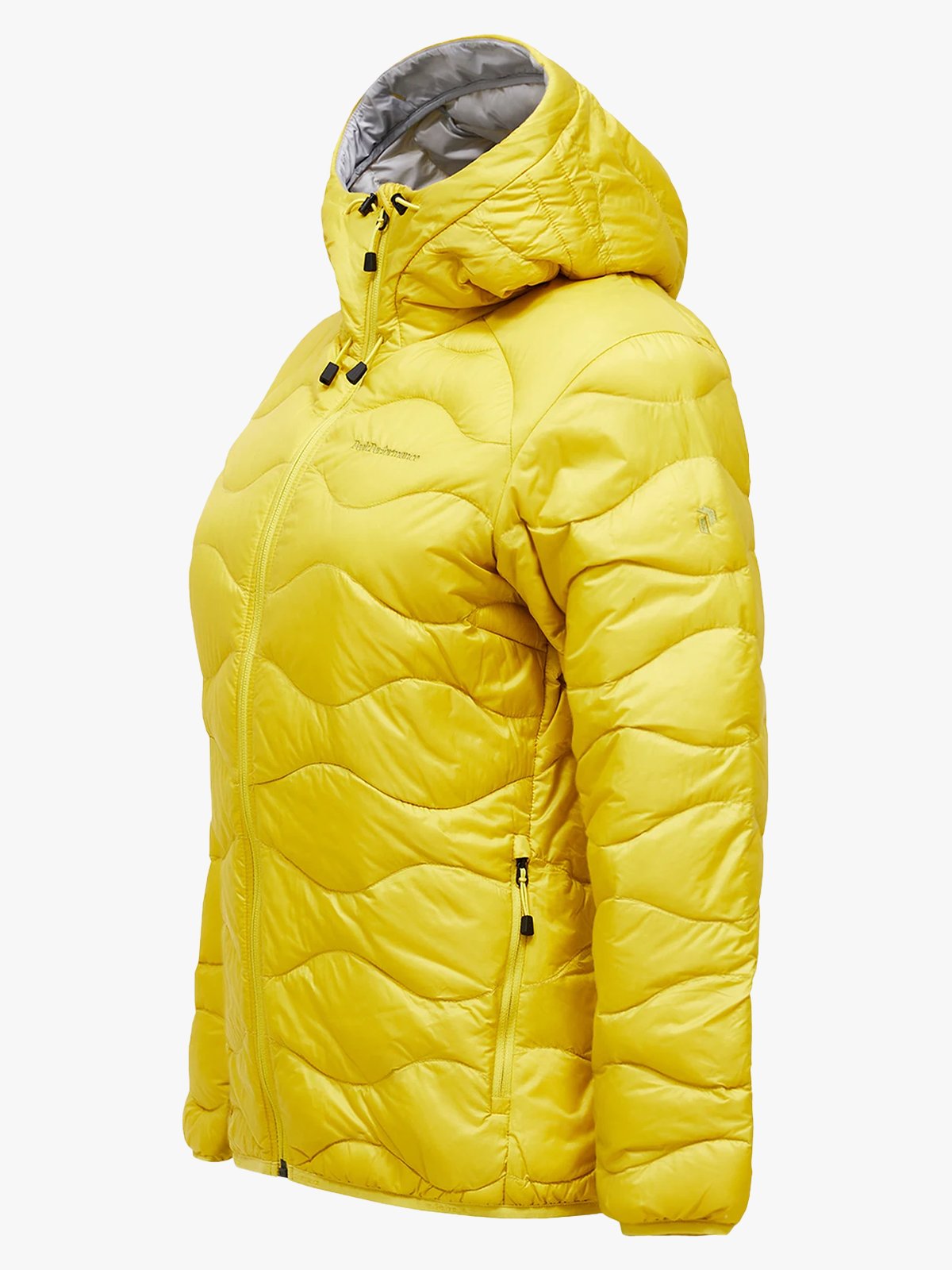 Peak Performance Helium Down Hood Jacket Women Canary Lime / Summit Smoke
