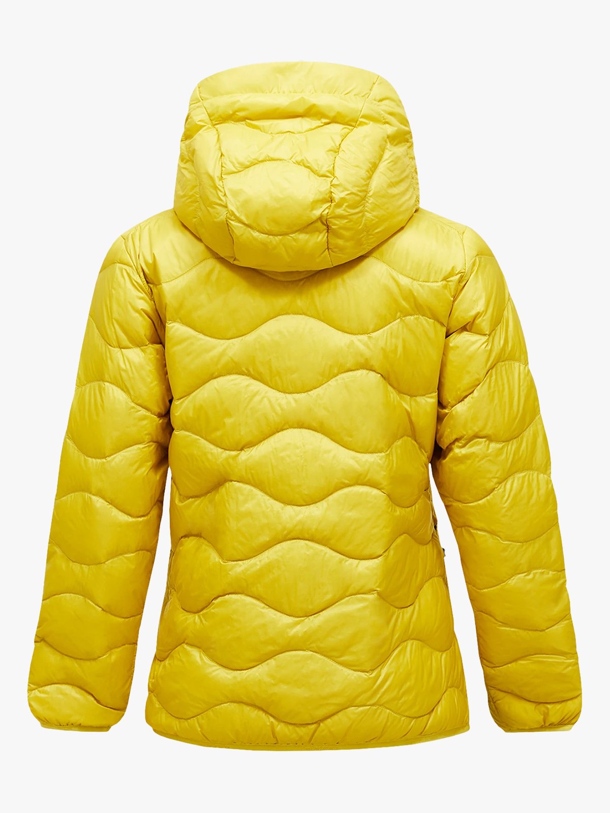 Peak Performance Helium Down Hood Jacket Women Canary Lime / Summit Smoke