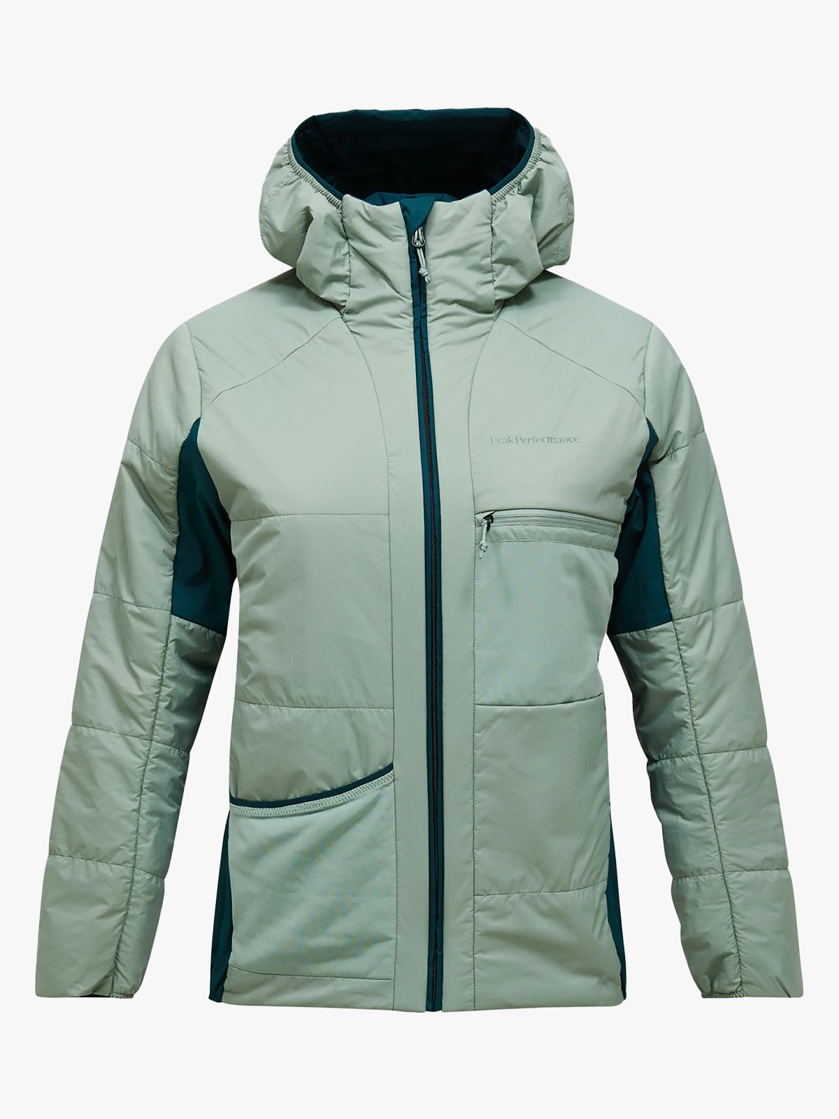Peak Performance Freelight Reversible Insulated Hood Jacket Women Ponderosa Pine / Green Valley
