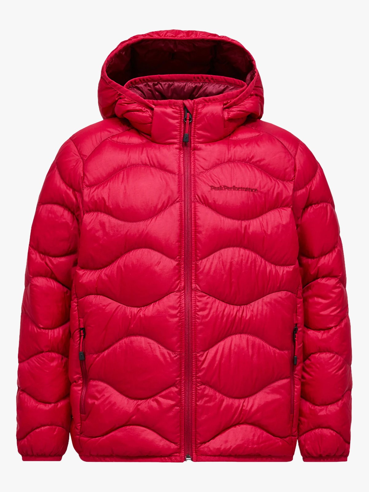 Peak Performance Junior Helium Down Hood Jacket Tech Burgundy / Vertical Zenith