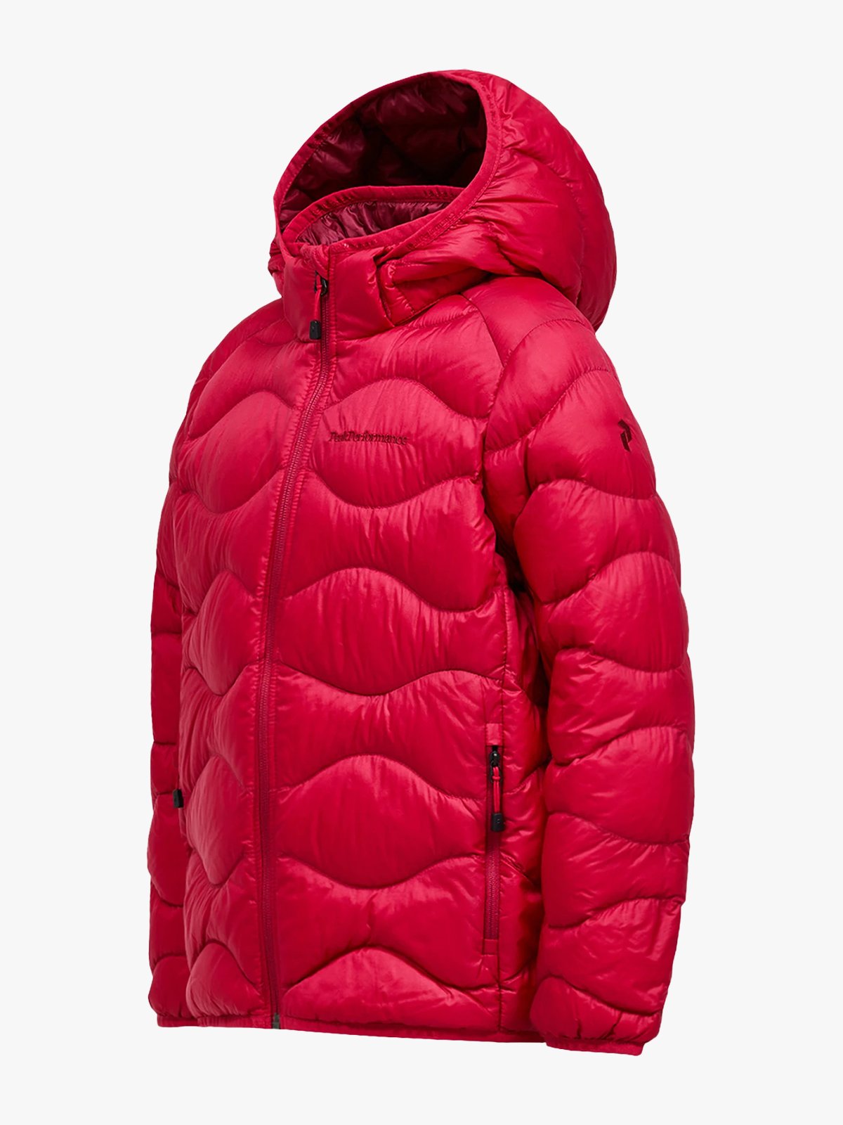 Peak Performance Junior Helium Down Hood Jacket Tech Burgundy / Vertical Zenith