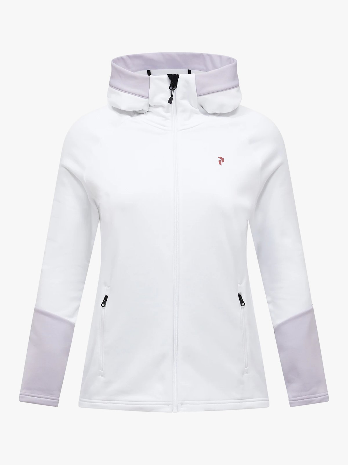 Peak Performance Rider Essentials Zip Hood White / Misty Lavendel