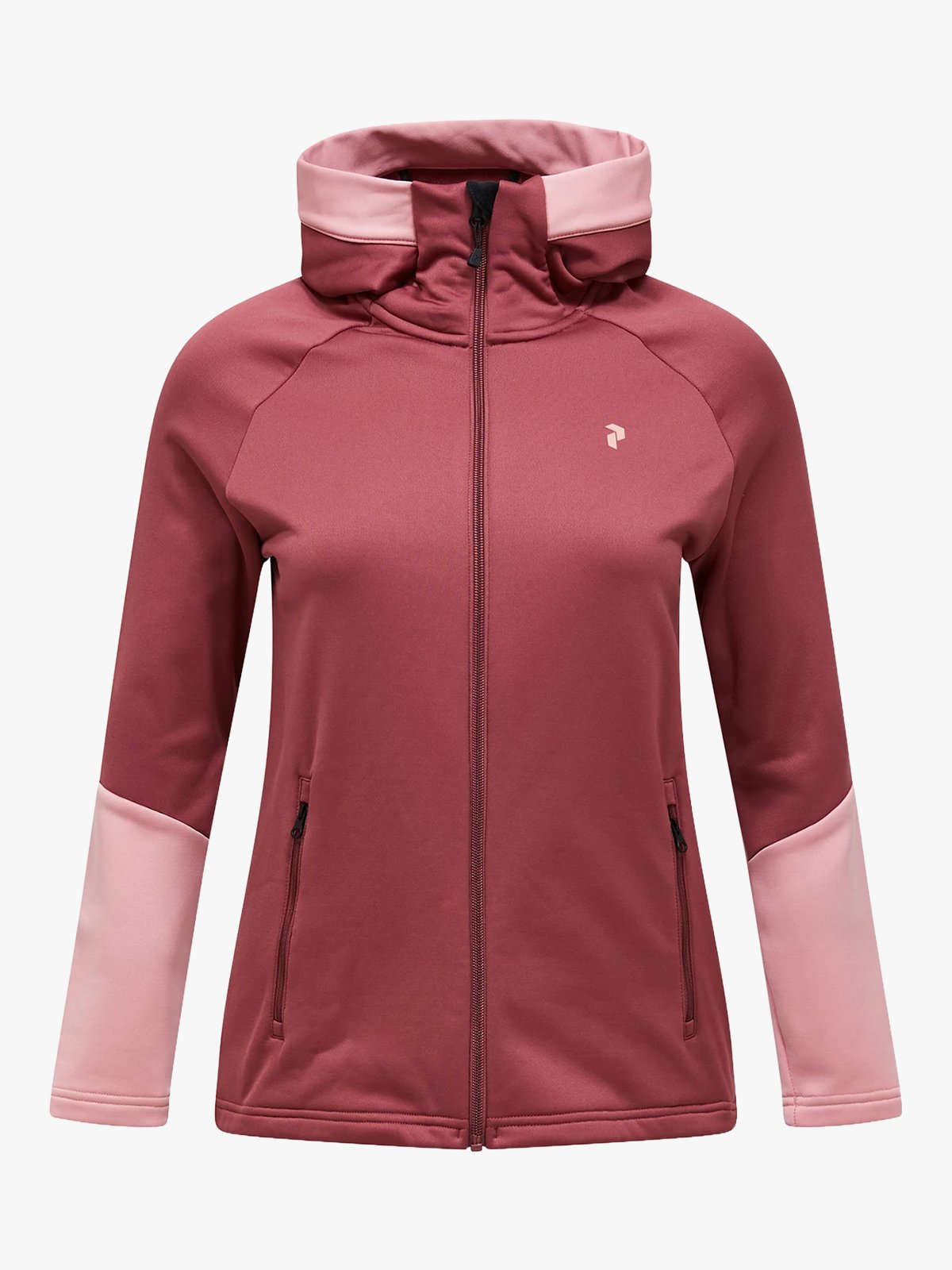 Peak Performance Rider Essentials Zip Hood Wild Rouge / Warm Blush