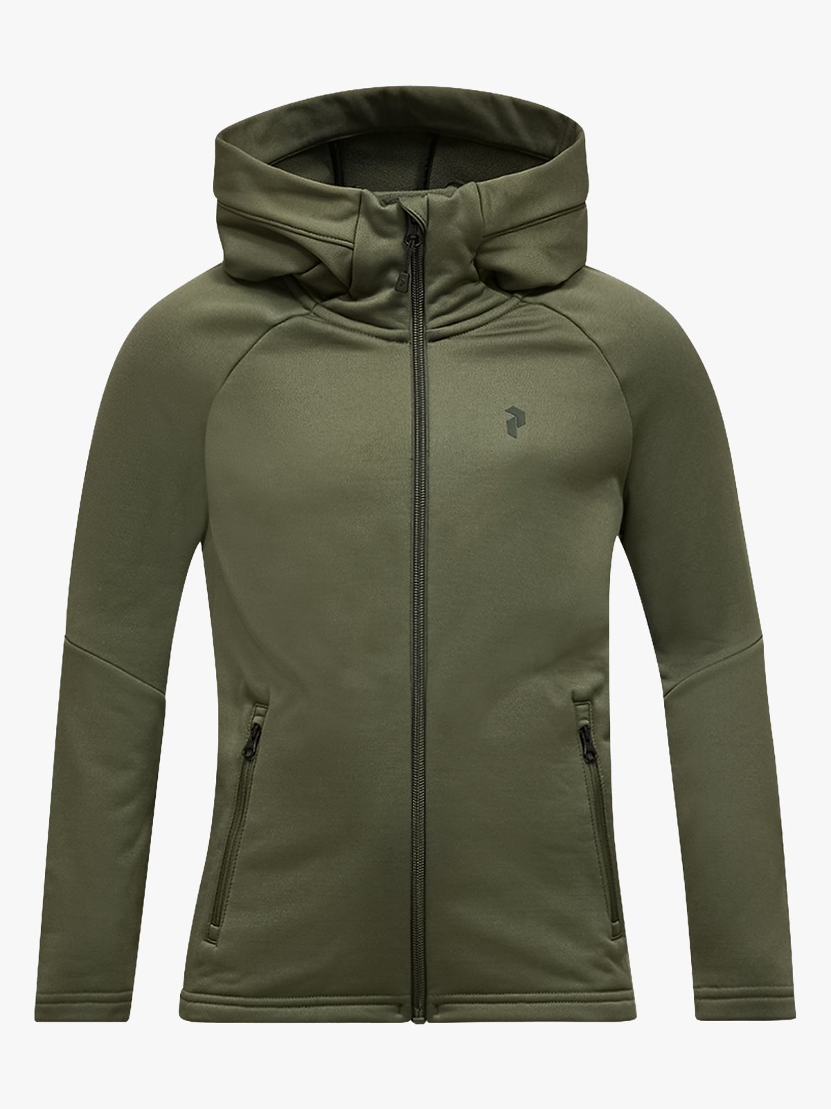 Peak Performance Junior Rider Essentials Zip Hood Pine Needle