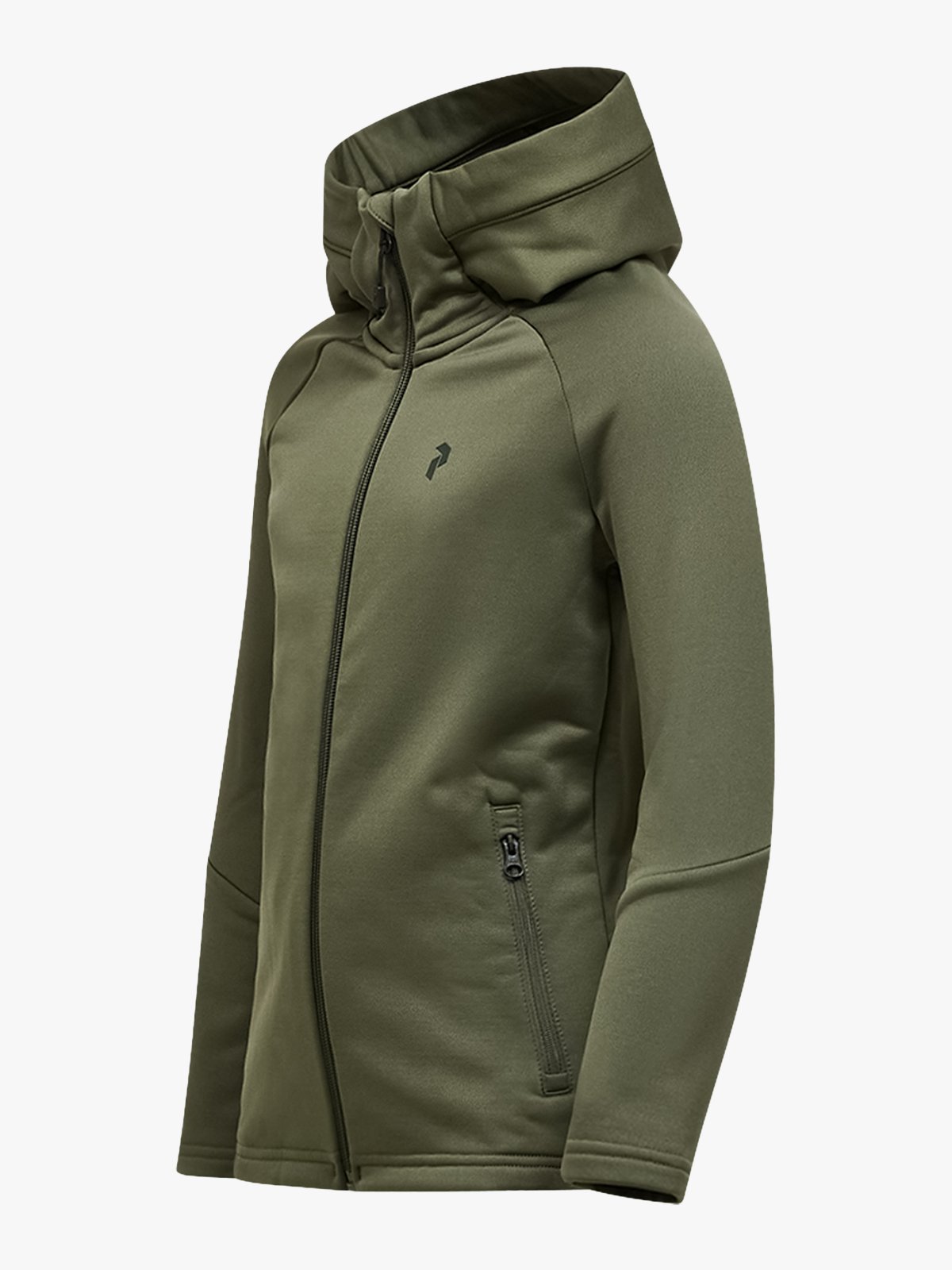 Peak Performance Junior Rider Essentials Zip Hood Pine Needle