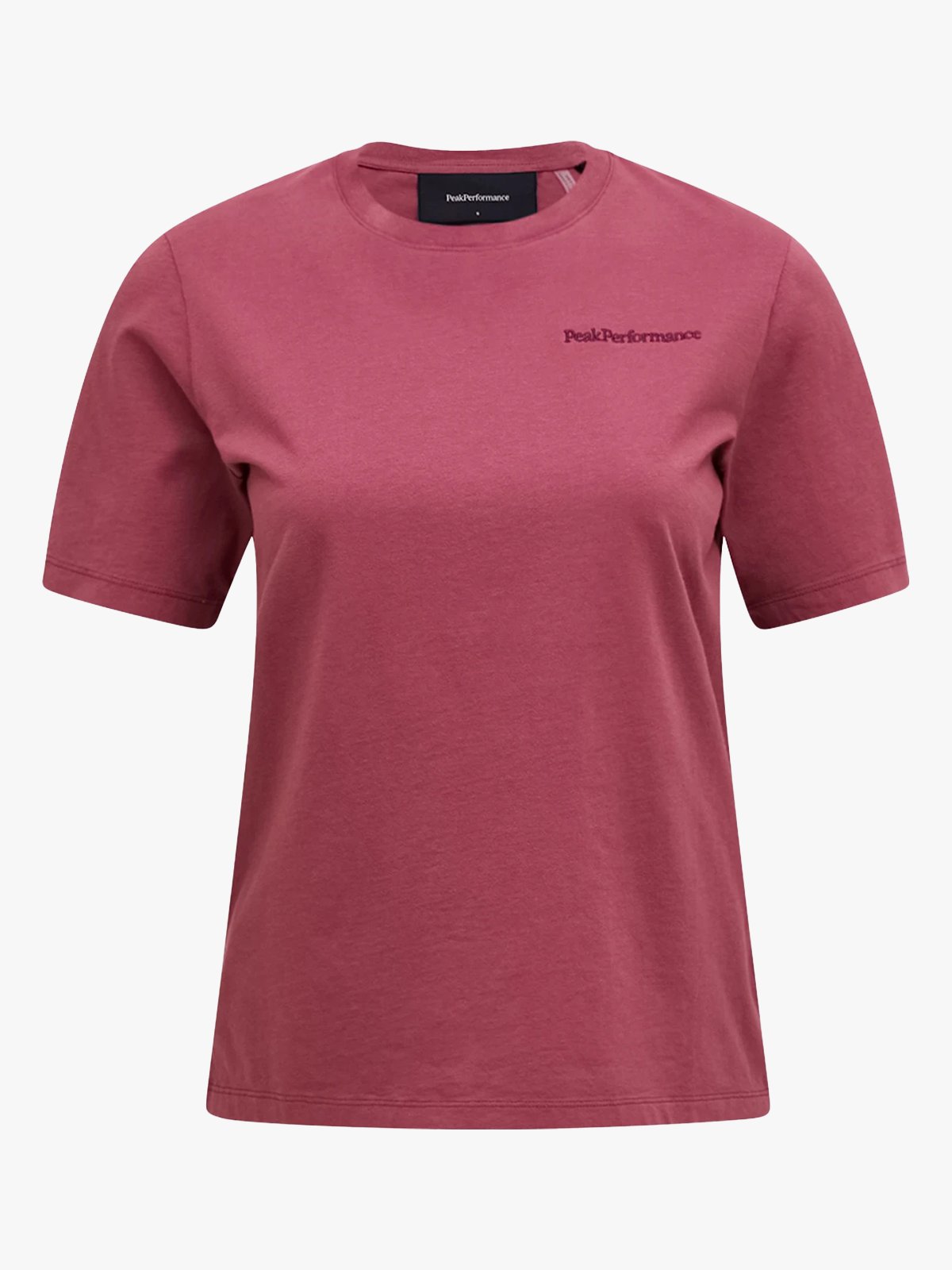 Peak Performance Original Small Logo Tee Women Wild Rouge