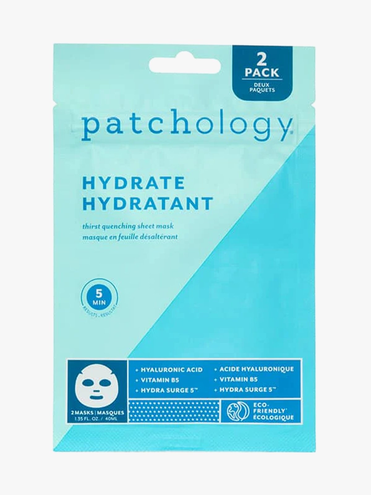 Patchology Hydrate Sheet Mask 2-Pack Sachet Flerfarget