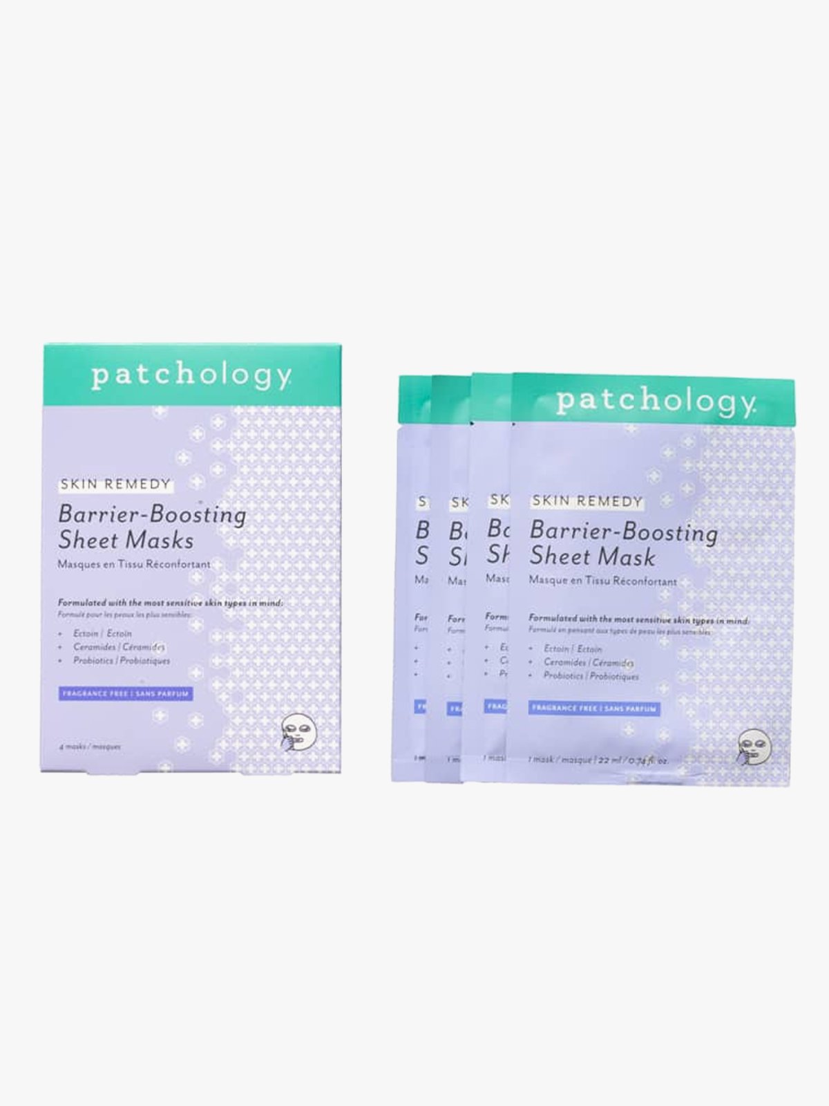 Patchology Skin Remedy Barrier-Boosting Sheet Mask - 4 Pack Flerfarget