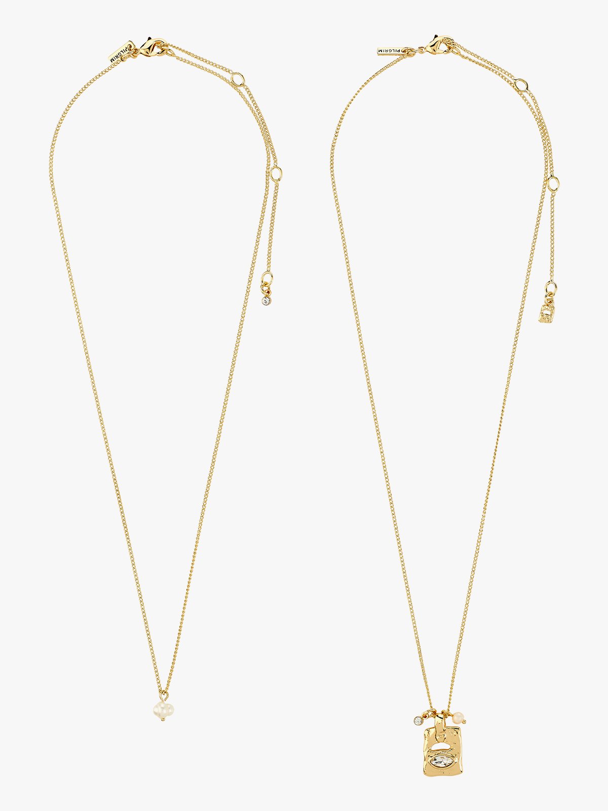 Pilgrim Fire  Halskjede 2-i-1 Sett Gold