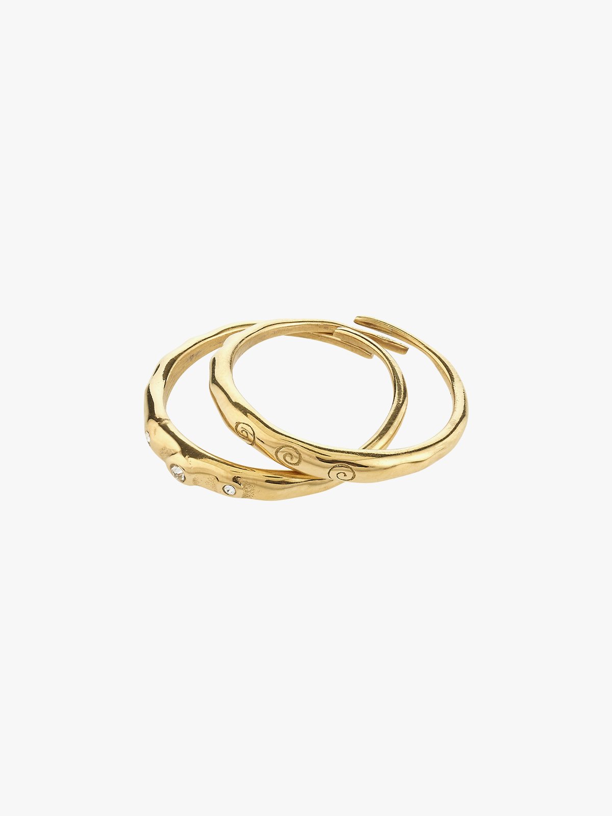 Pilgrim Fire Ring 2-i-1 Sett Gold