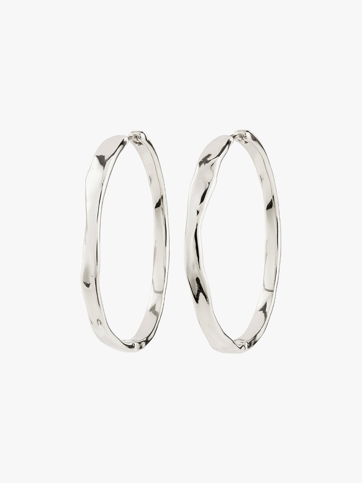 Pilgrim Ember Large Hoops Silver